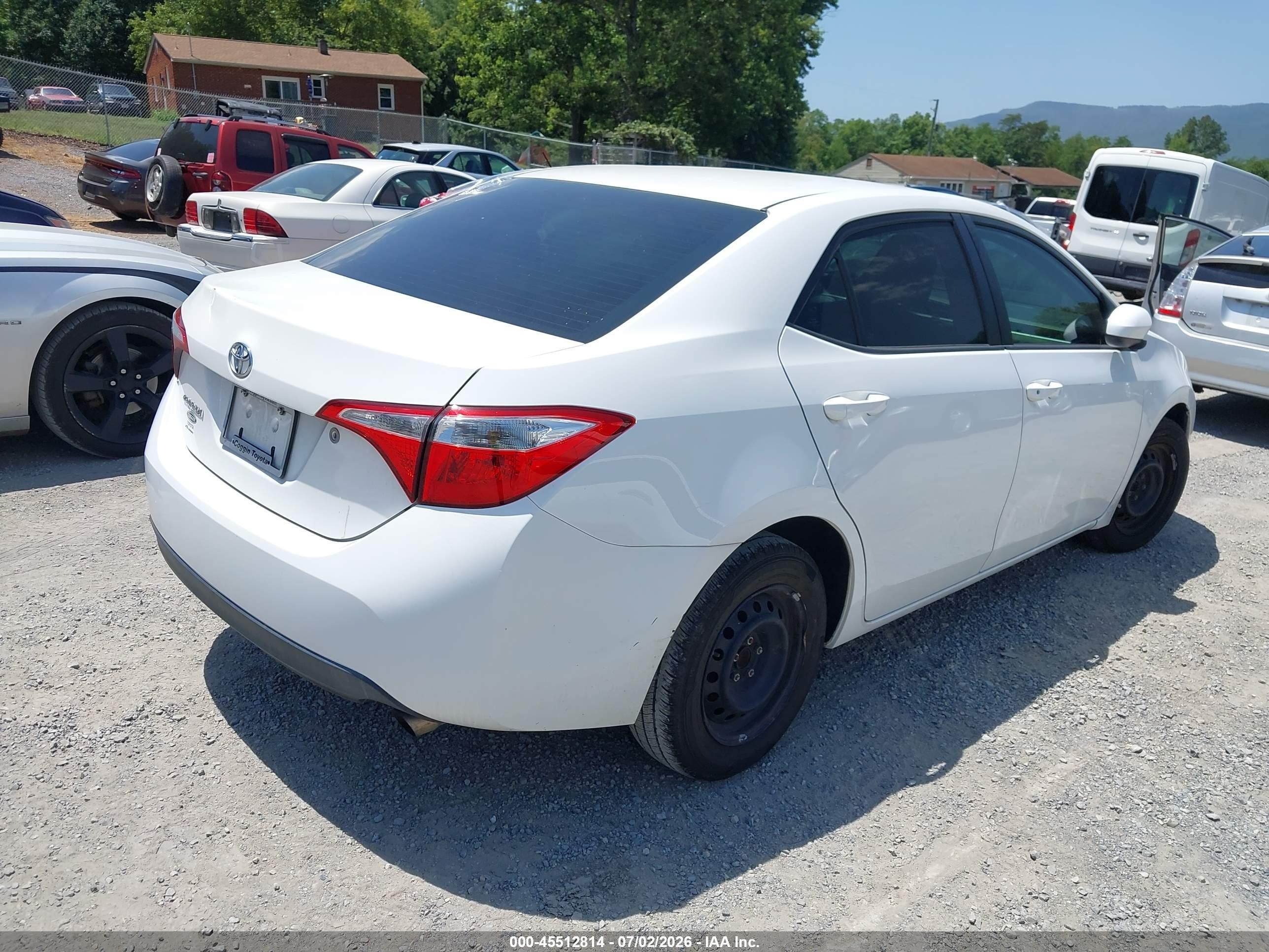 2014 Toyota Corolla L White vin: 2T1BURHE4EC227996