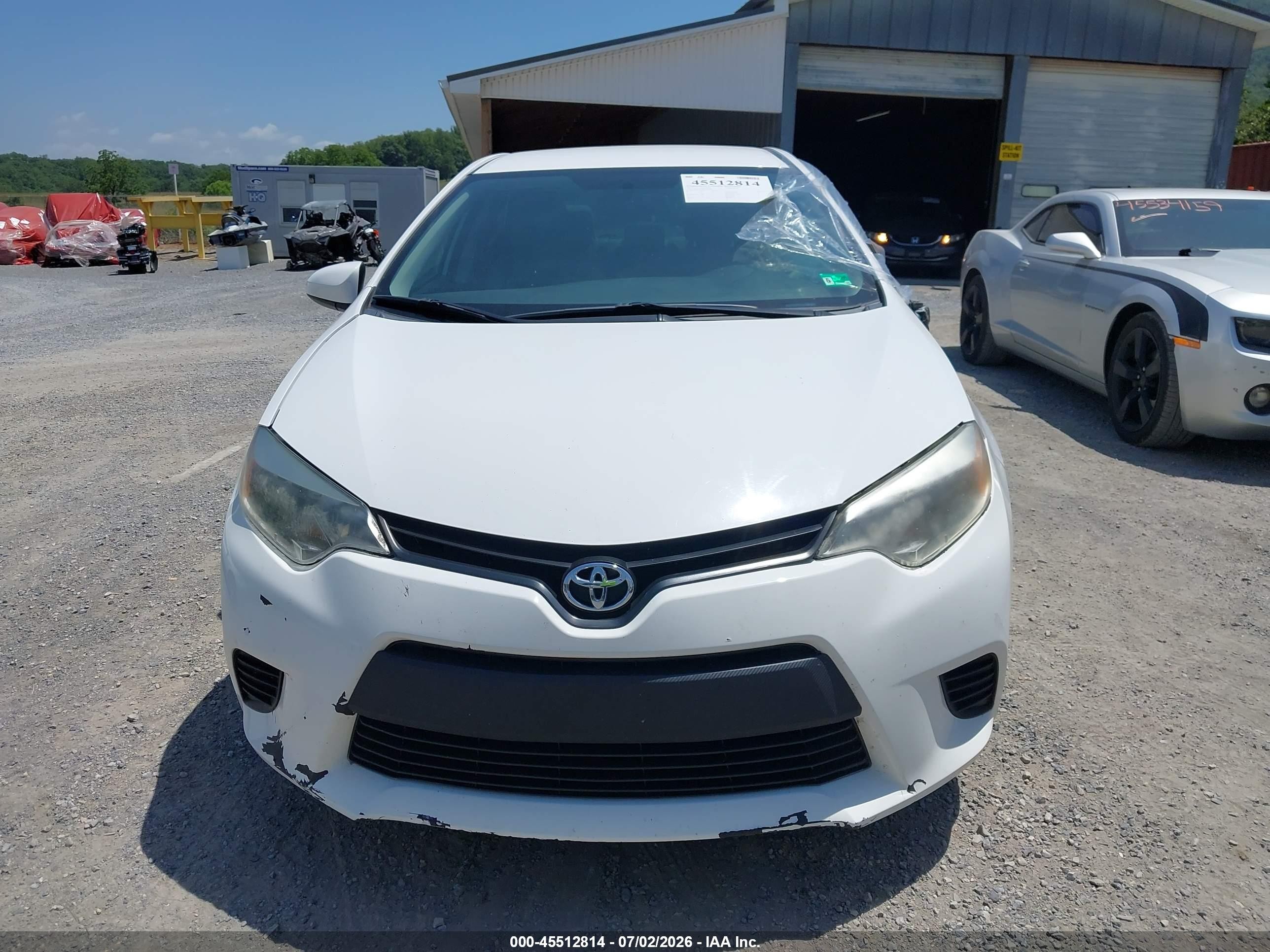 2014 Toyota Corolla L White vin: 2T1BURHE4EC227996