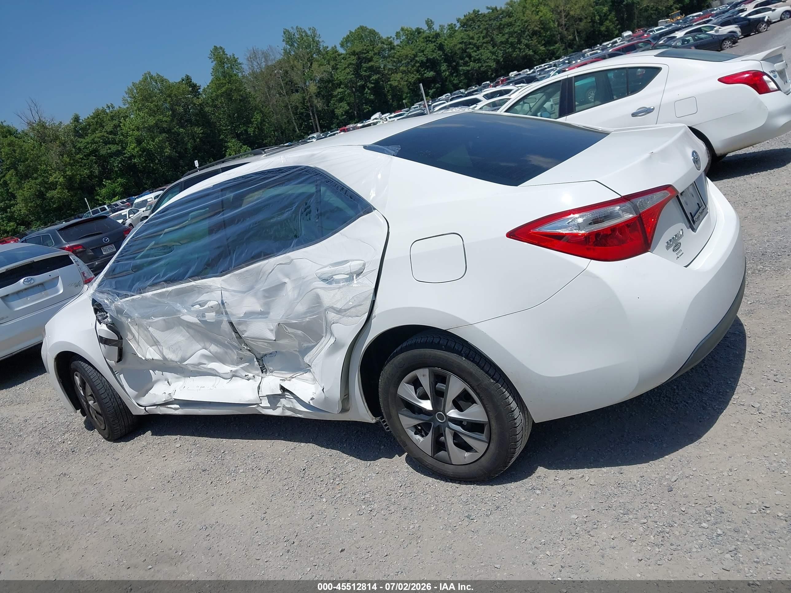 2014 Toyota Corolla L White vin: 2T1BURHE4EC227996