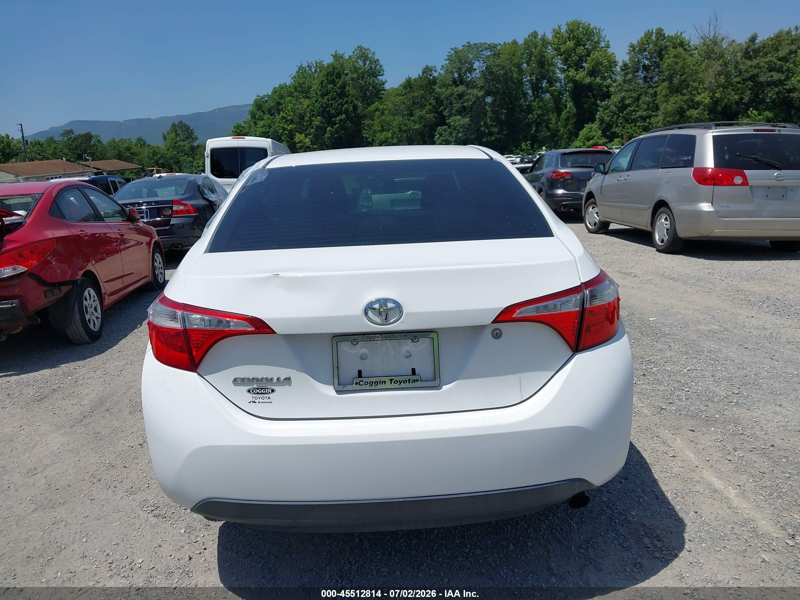 2014 Toyota Corolla L White vin: 2T1BURHE4EC227996