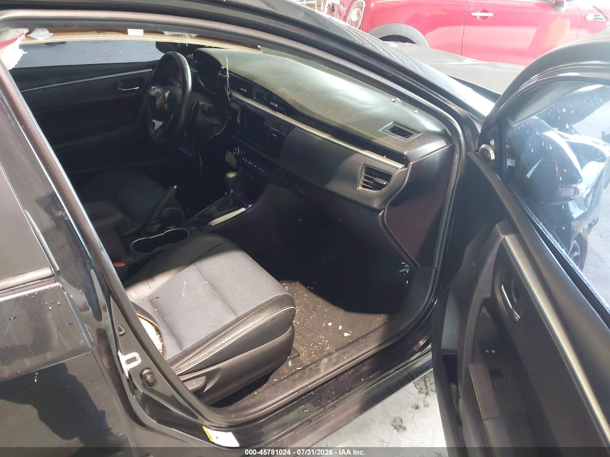 2015 Toyota Corolla S Plus Black vin: 2T1BURHE4FC272115
