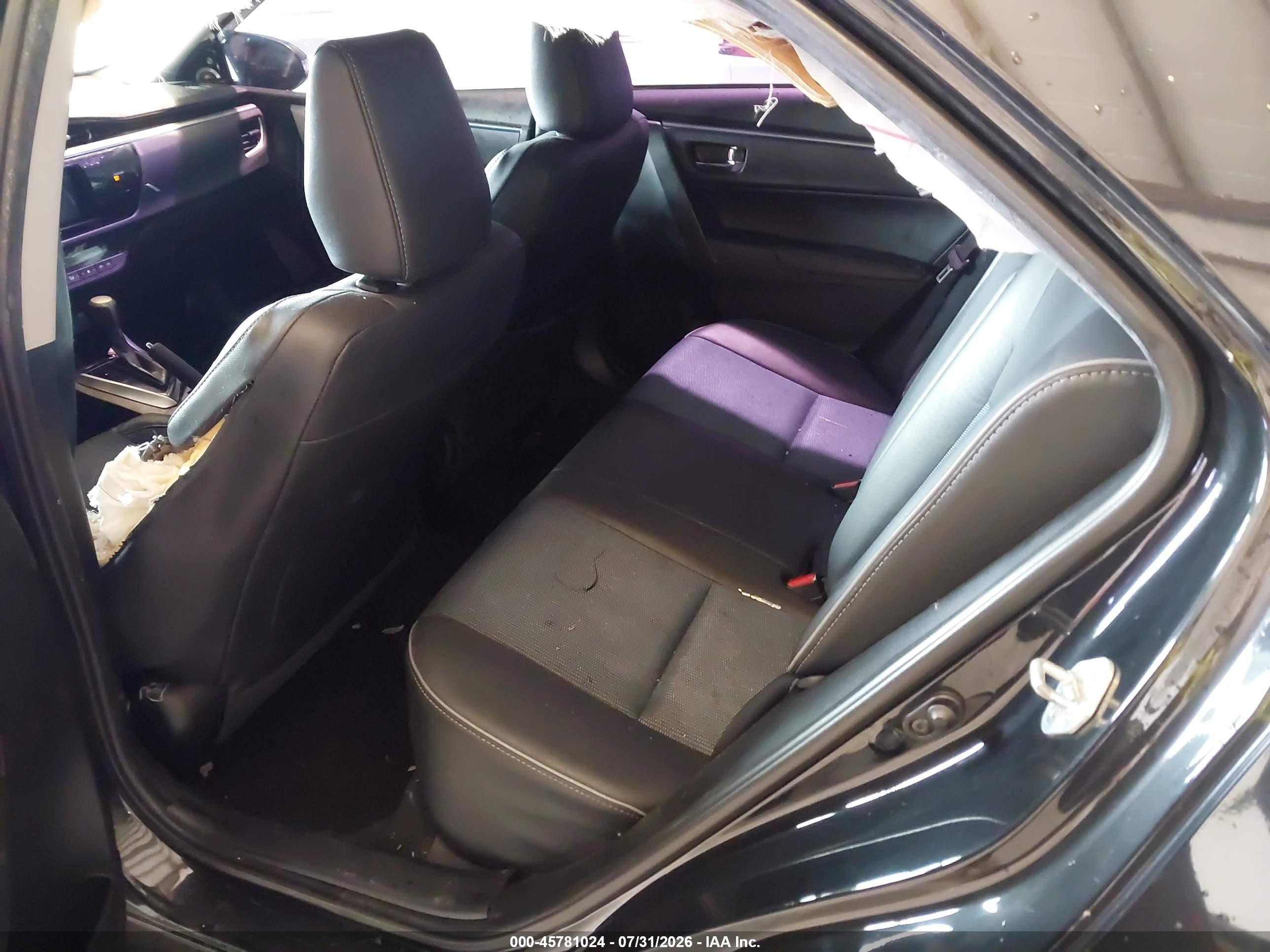2015 Toyota Corolla S Plus Black vin: 2T1BURHE4FC272115
