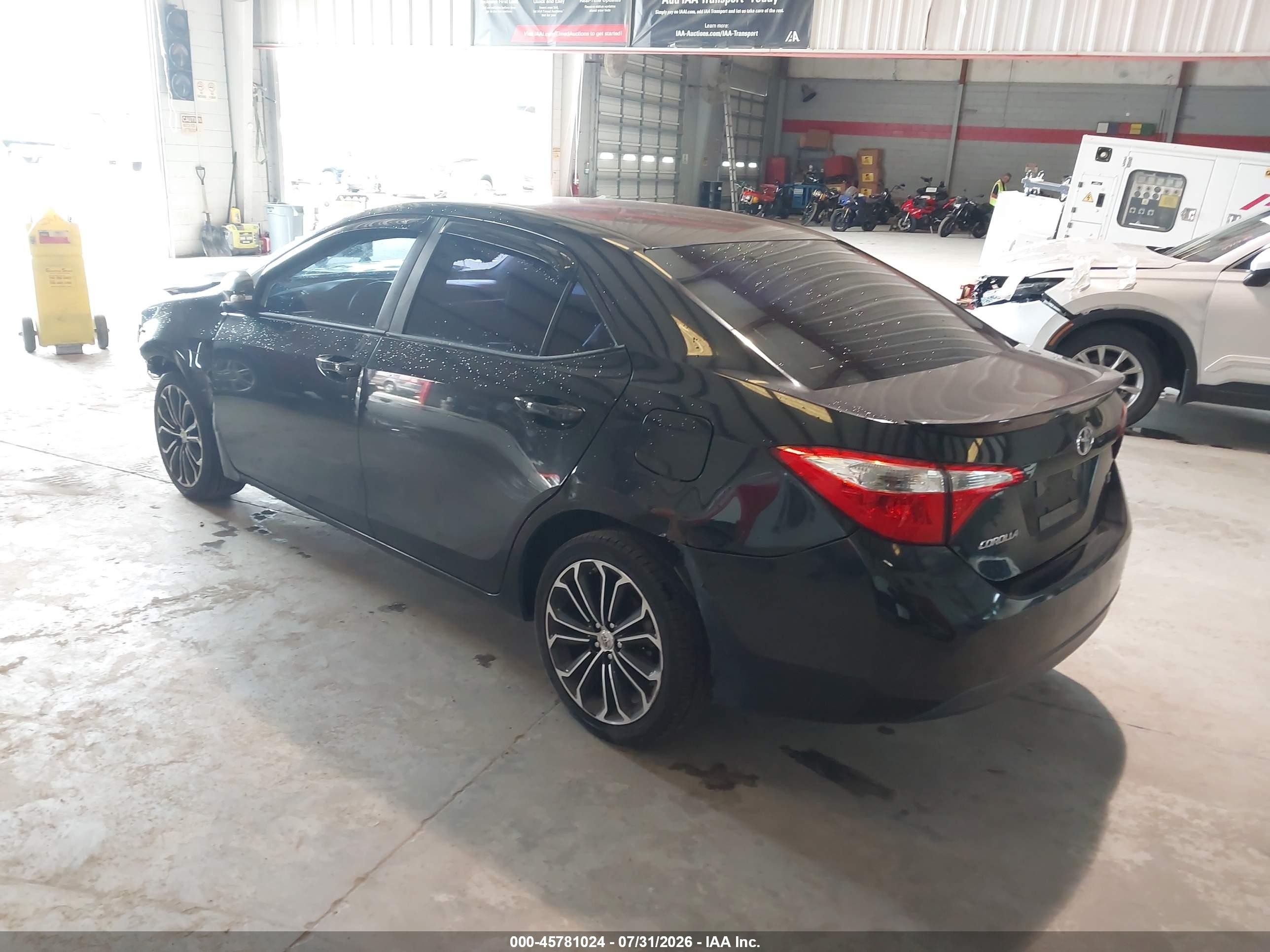 2015 Toyota Corolla S Plus Black vin: 2T1BURHE4FC272115