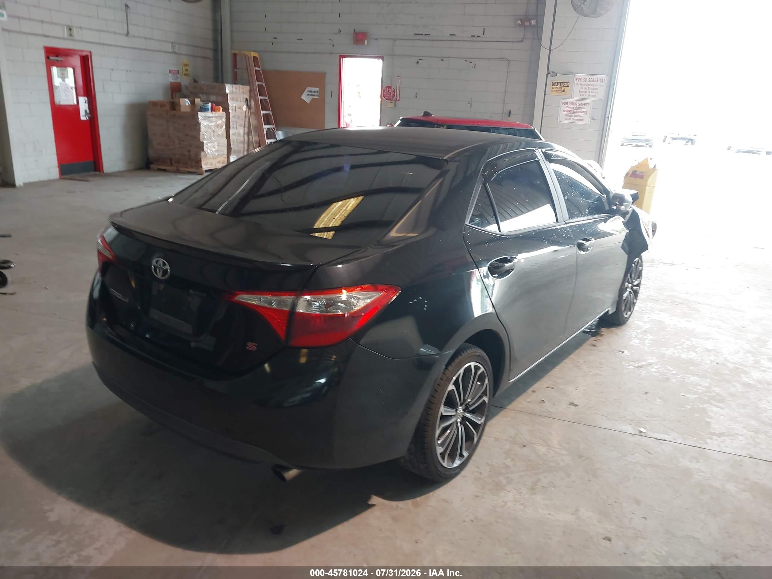 2015 Toyota Corolla S Plus Black vin: 2T1BURHE4FC272115