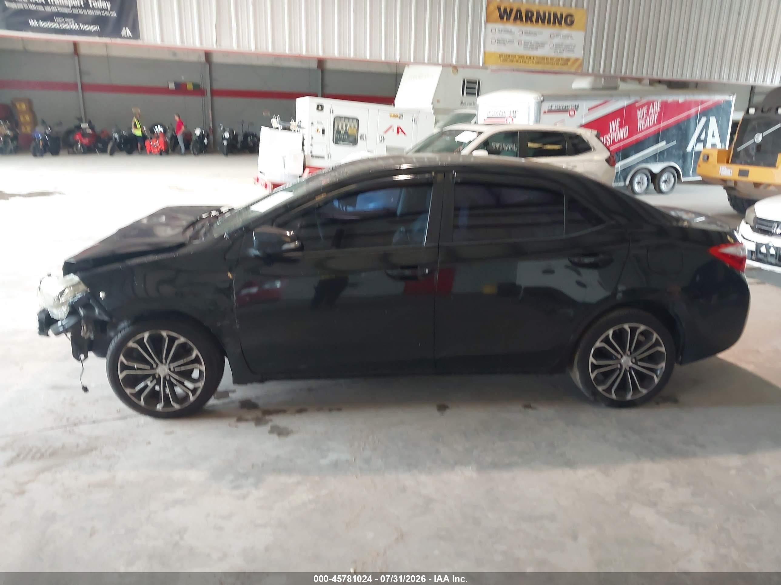 2015 Toyota Corolla S Plus Black vin: 2T1BURHE4FC272115