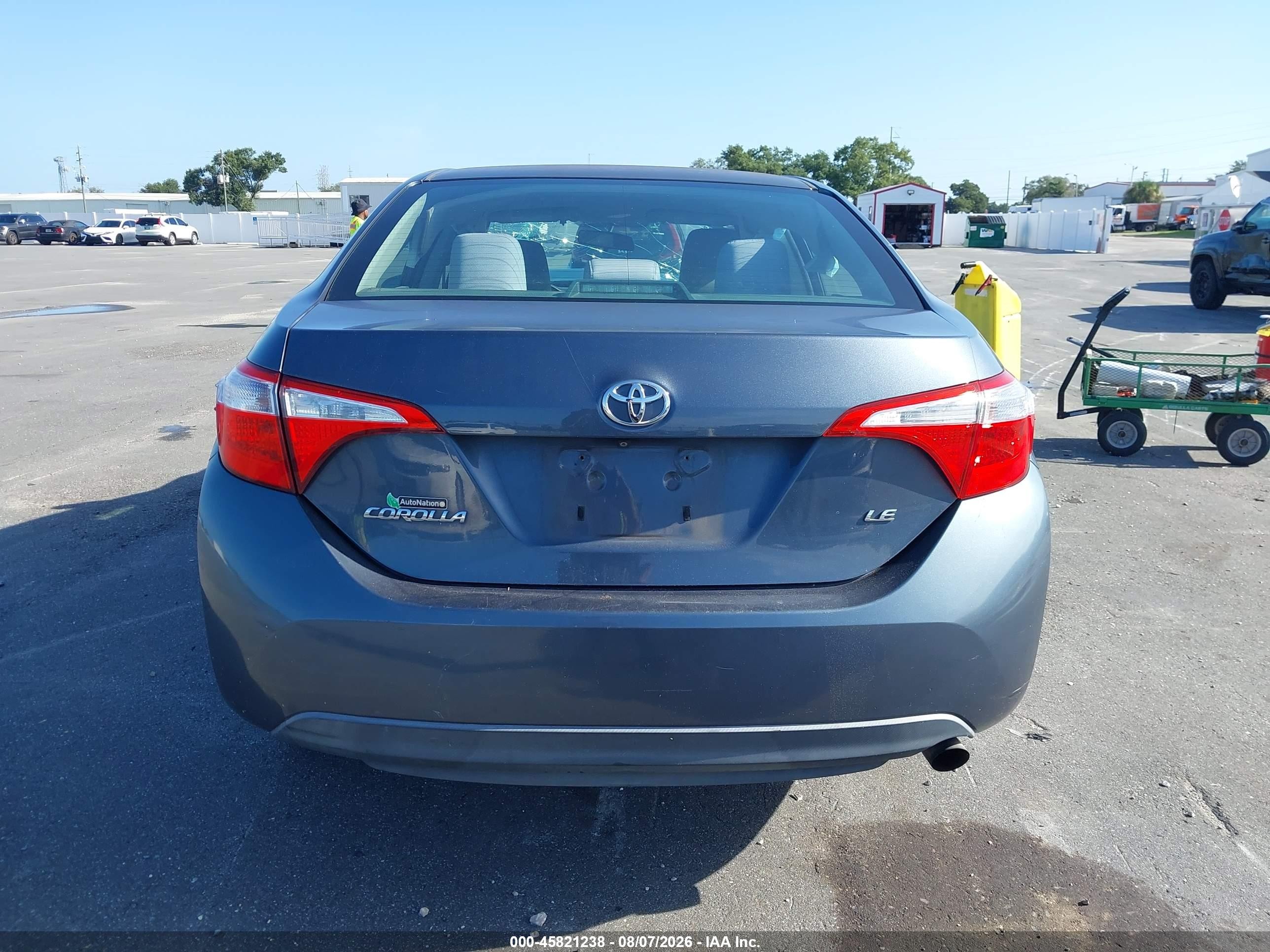 2015 Toyota Corolla Le Gray vin: 2T1BURHE4FC274883
