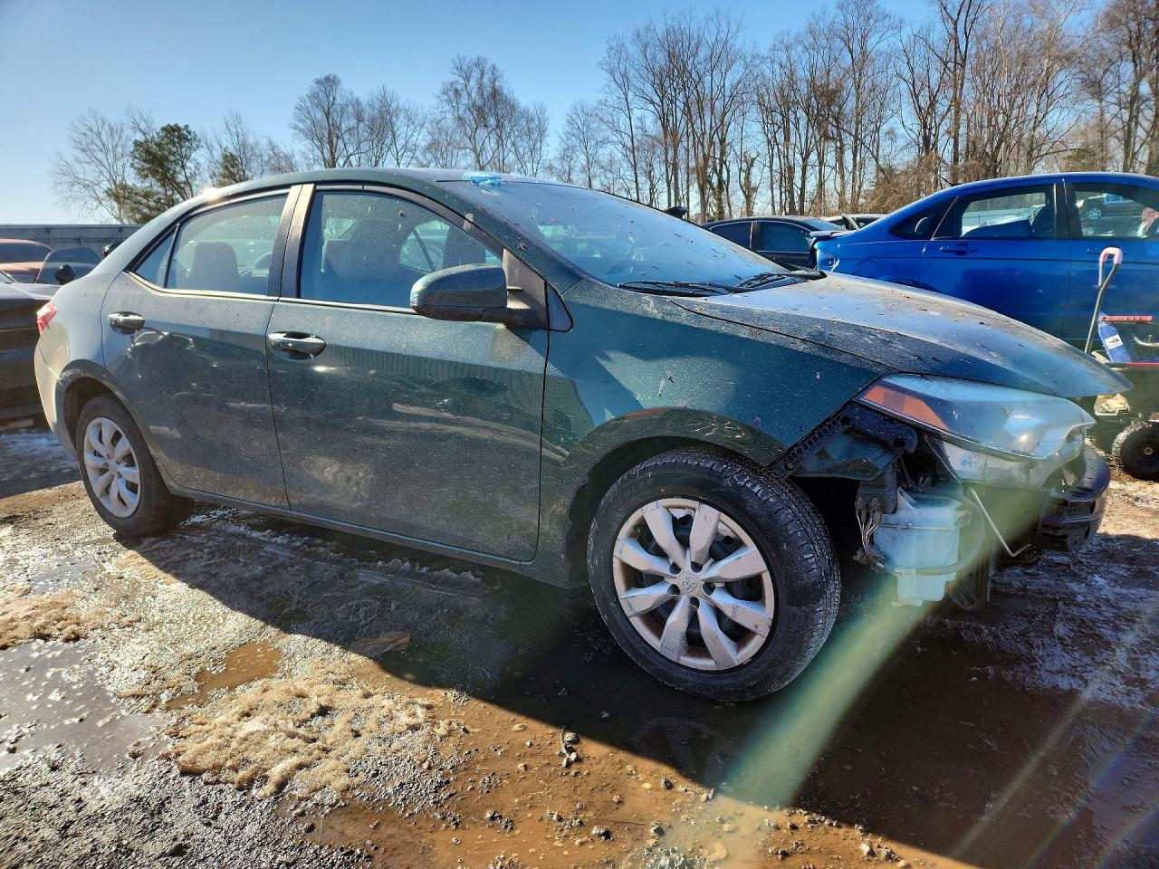 2015 Toyota Corolla L Green vin: 2T1BURHE4FC291330