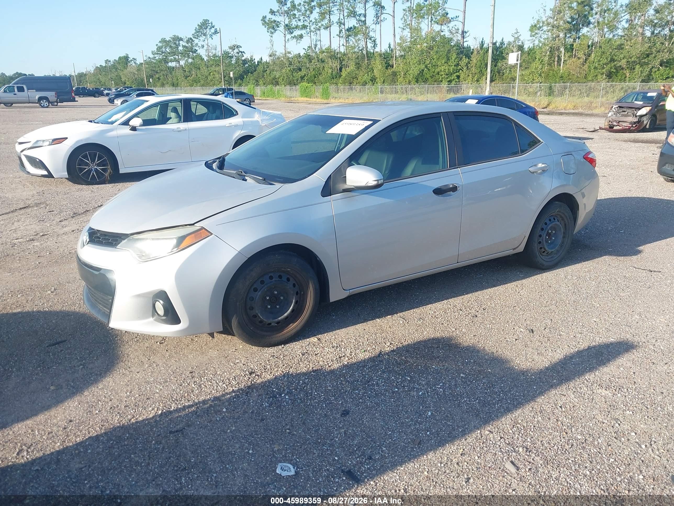 2015 Toyota Corolla S Silver vin: 2T1BURHE4FC299721