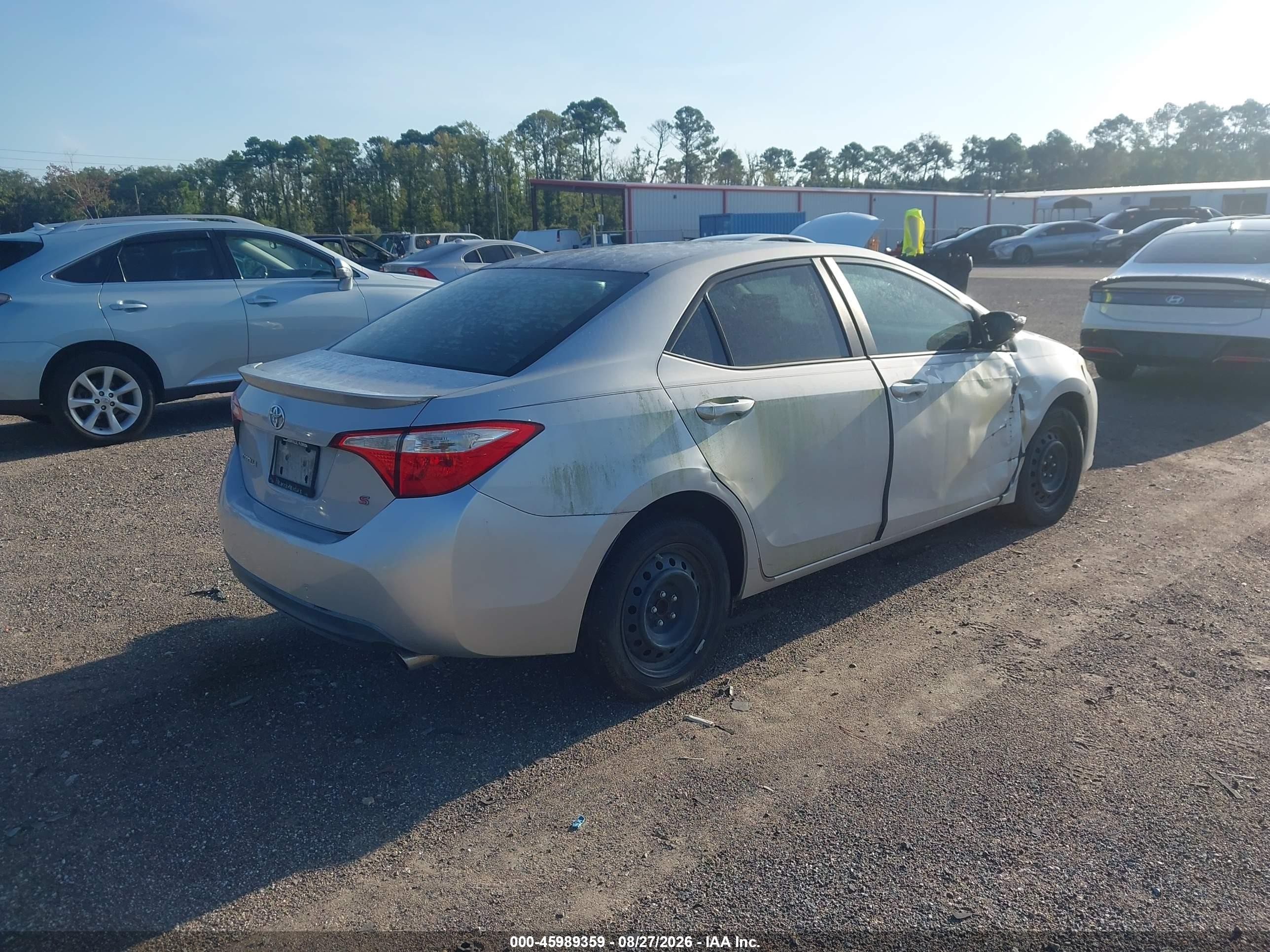 2015 Toyota Corolla S Silver vin: 2T1BURHE4FC299721