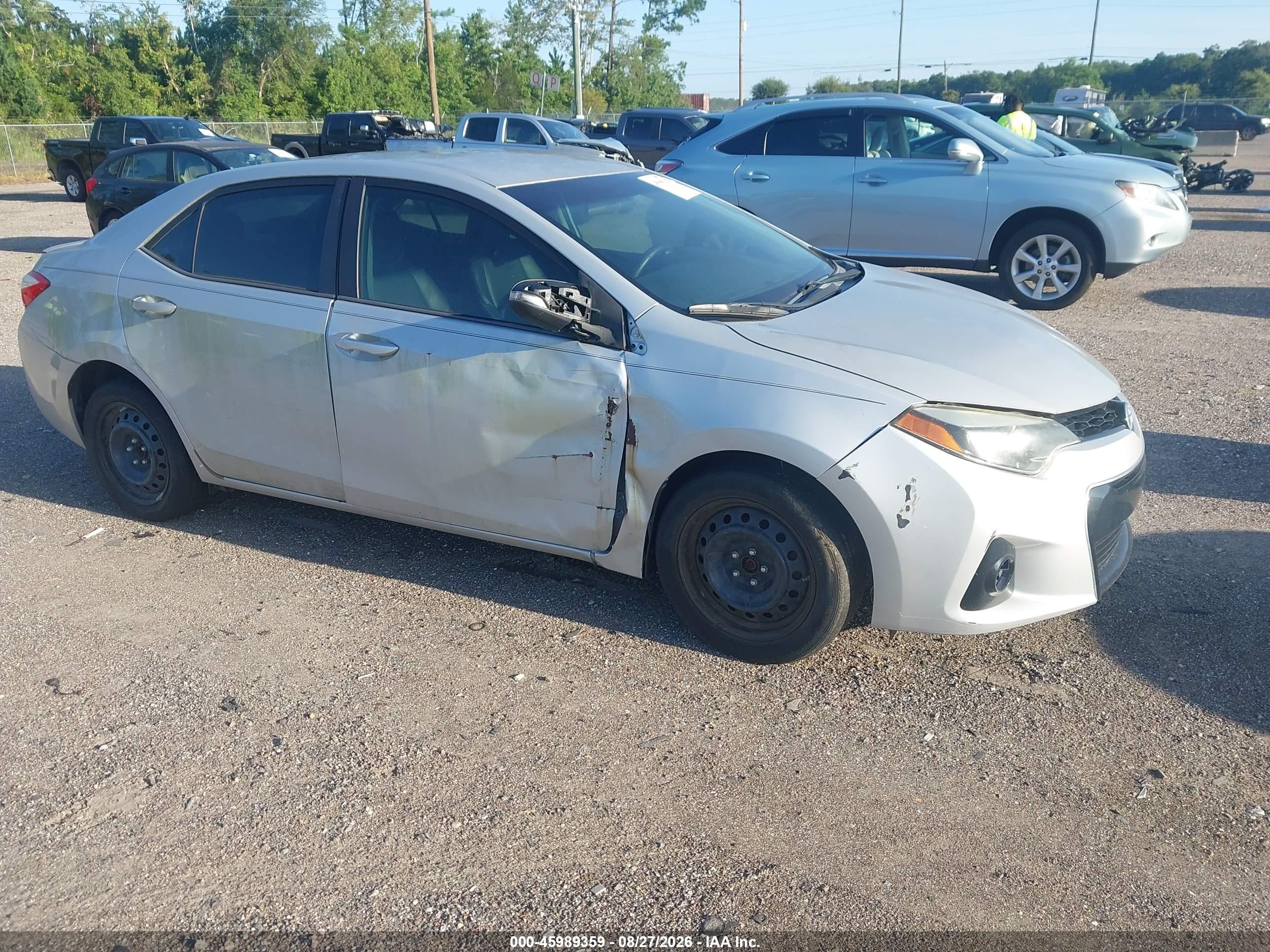 2015 Toyota Corolla S Silver vin: 2T1BURHE4FC299721