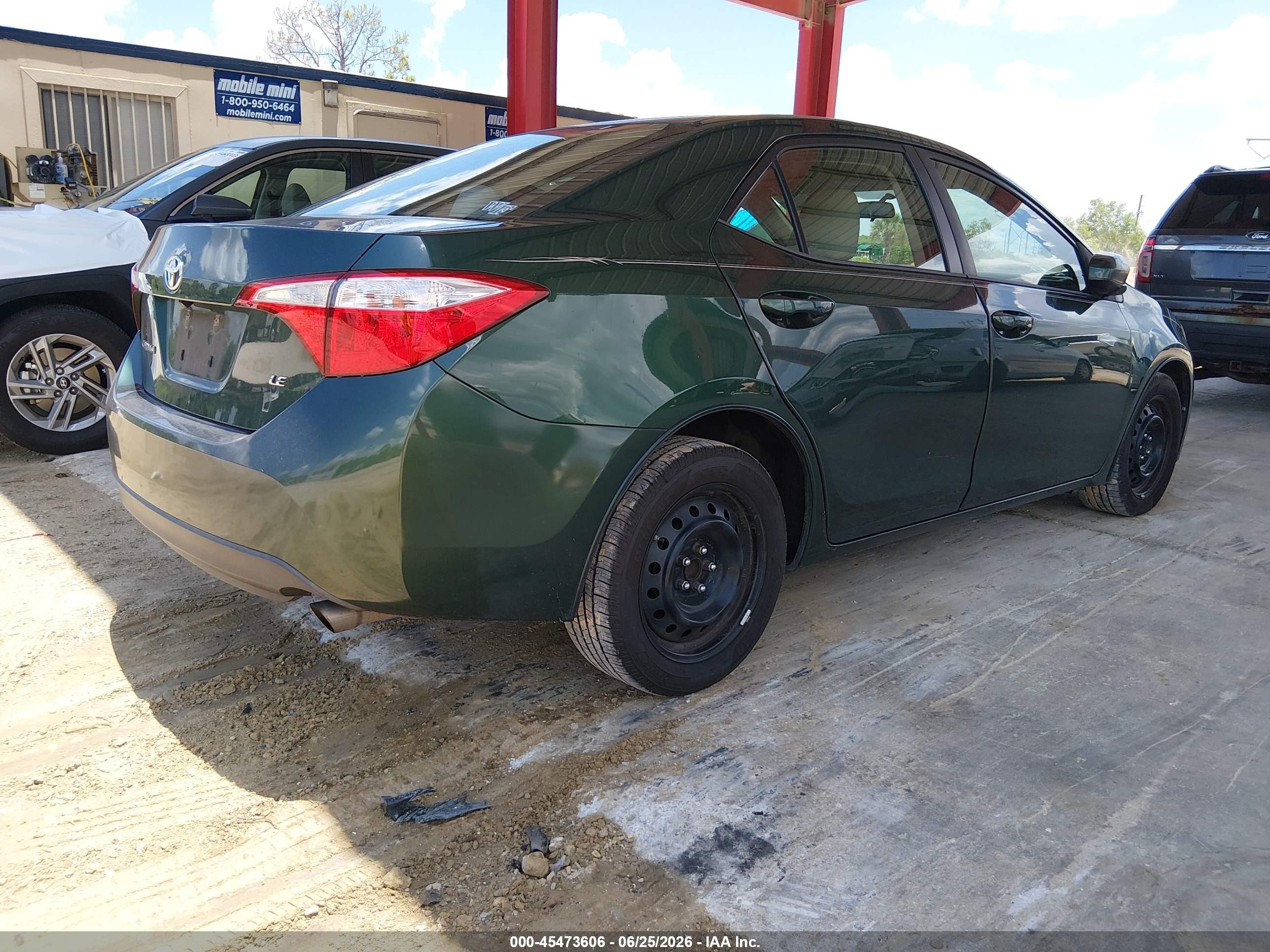 2015 Toyota Corolla Le Green vin: 2T1BURHE4FC309924