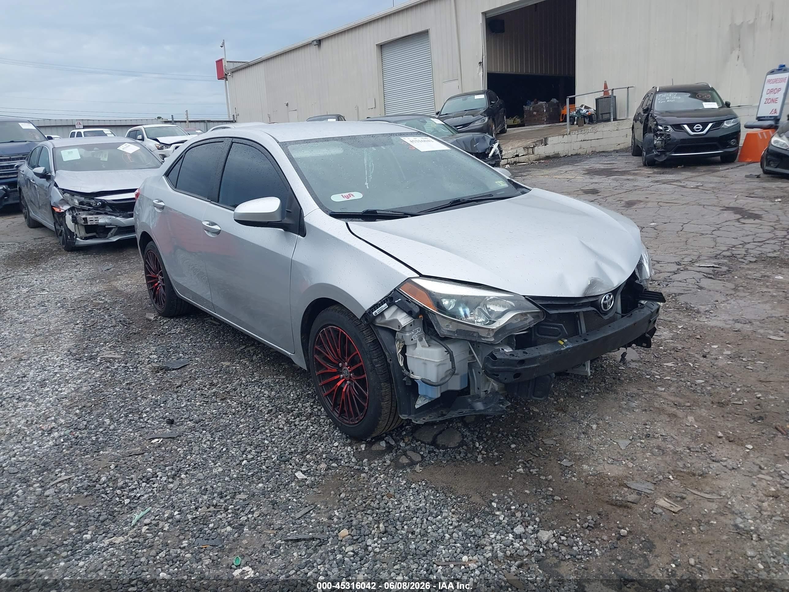 2015 Toyota Corolla Le Gray vin: 2T1BURHE4FC317408
