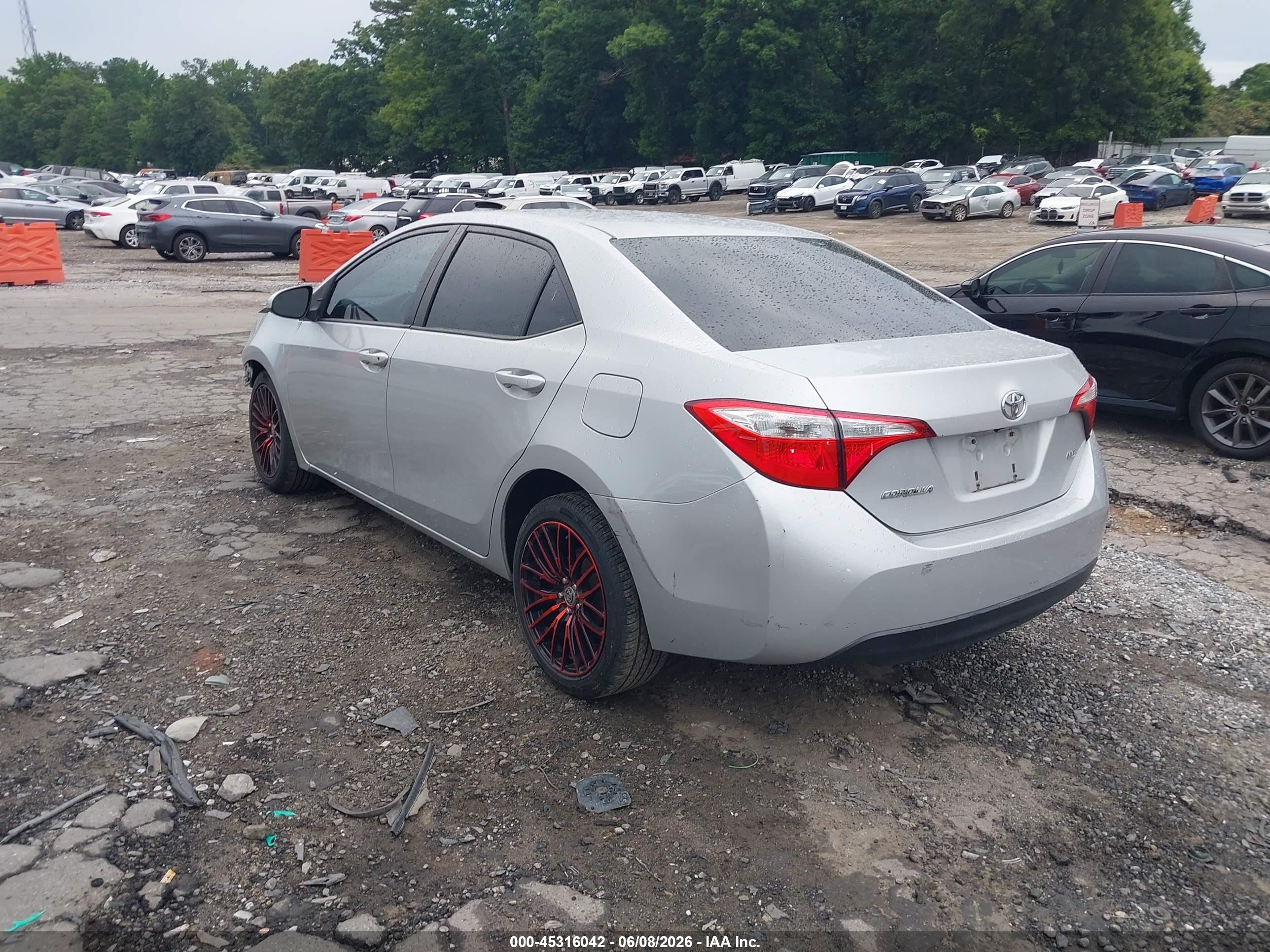 2015 Toyota Corolla Le Серый vin: 2T1BURHE4FC317408