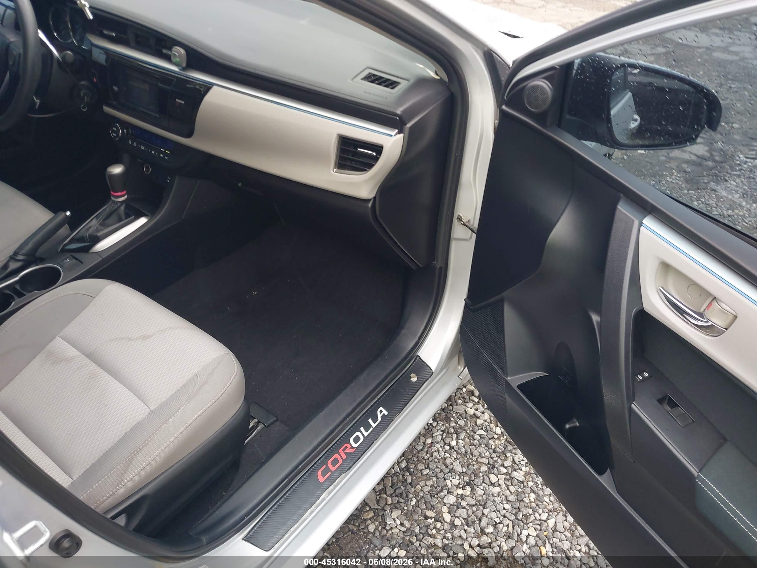 2015 Toyota Corolla Le Серый vin: 2T1BURHE4FC317408