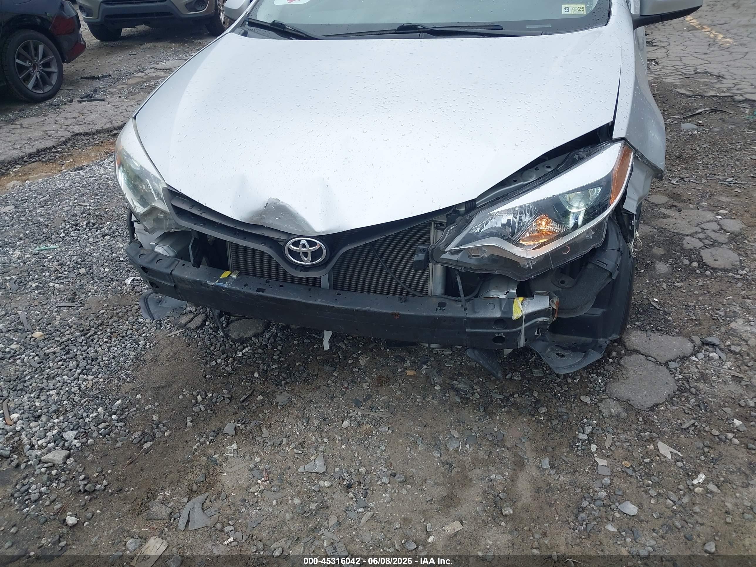 2015 Toyota Corolla Le Серый vin: 2T1BURHE4FC317408
