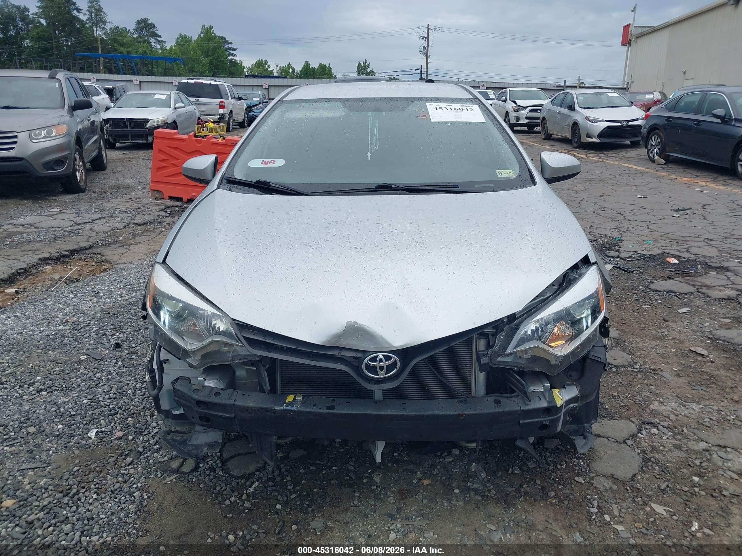 2015 Toyota Corolla Le Серый vin: 2T1BURHE4FC317408