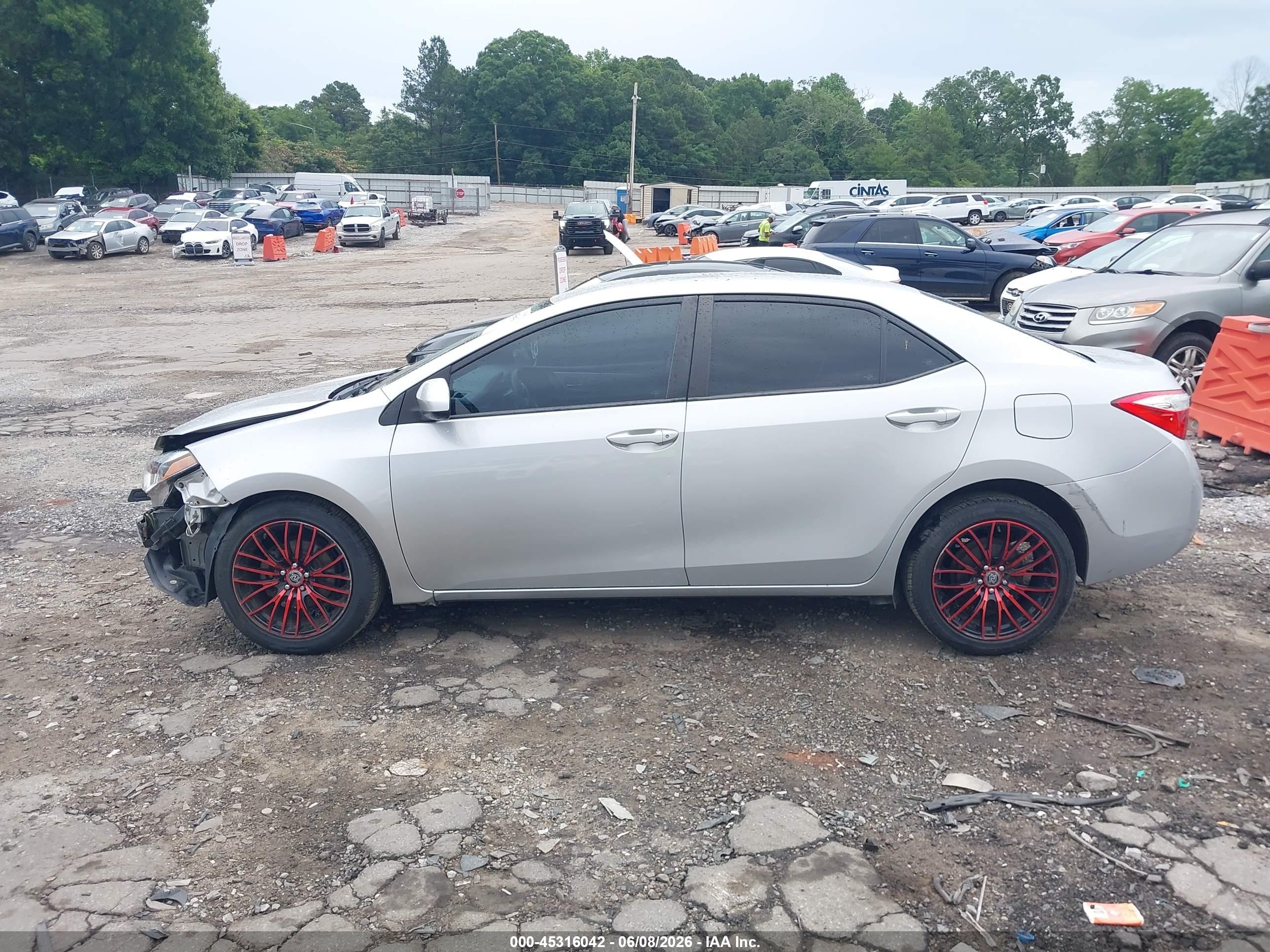 2015 Toyota Corolla Le Серый vin: 2T1BURHE4FC317408