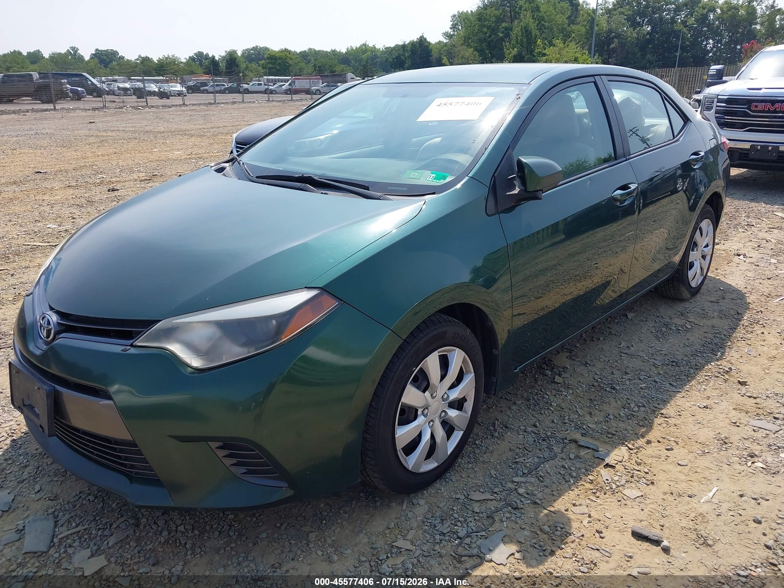 2015 Toyota Corolla Le Green vin: 2T1BURHE4FC321412