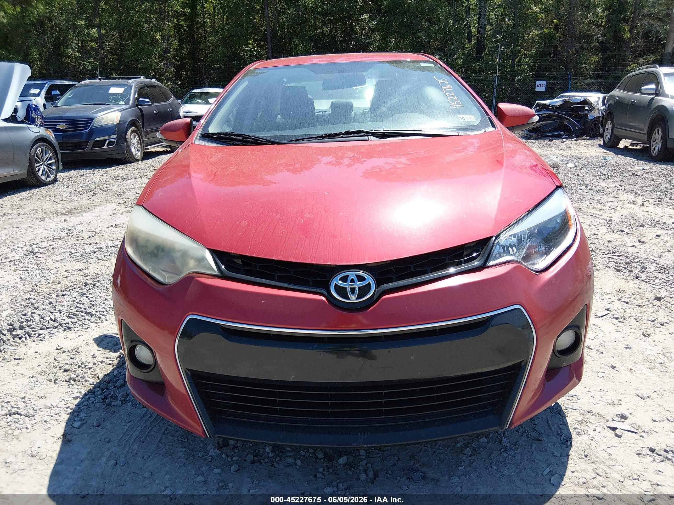 2015 Toyota Corolla S Red vin: 2T1BURHE4FC334905