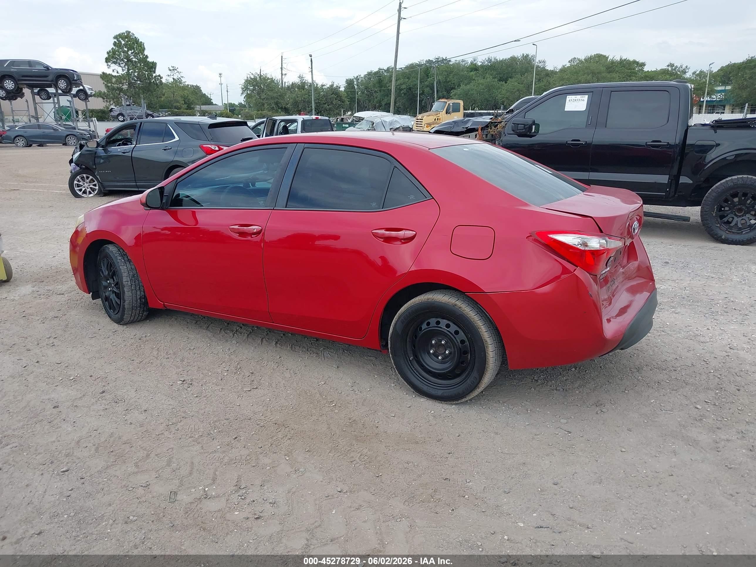 2015 Toyota Corolla Le Красный vin: 2T1BURHE4FC361389