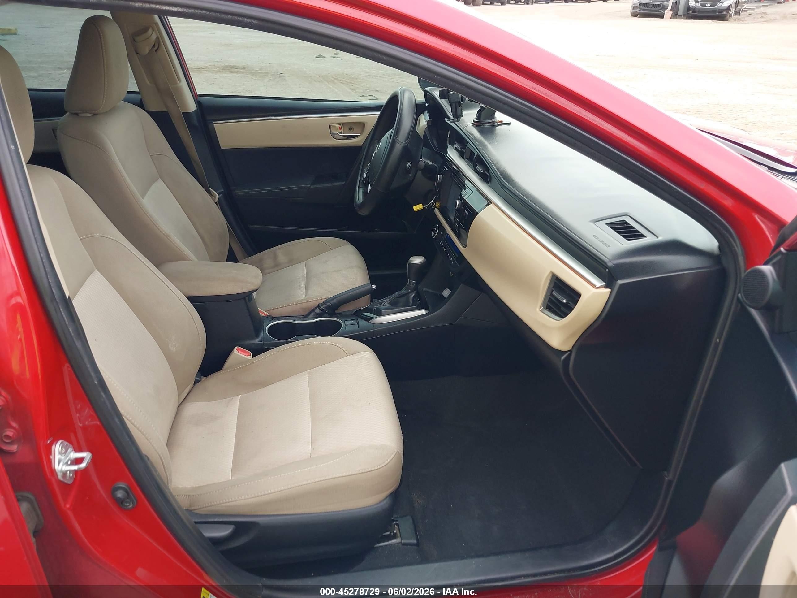 2015 Toyota Corolla Le Красный vin: 2T1BURHE4FC361389