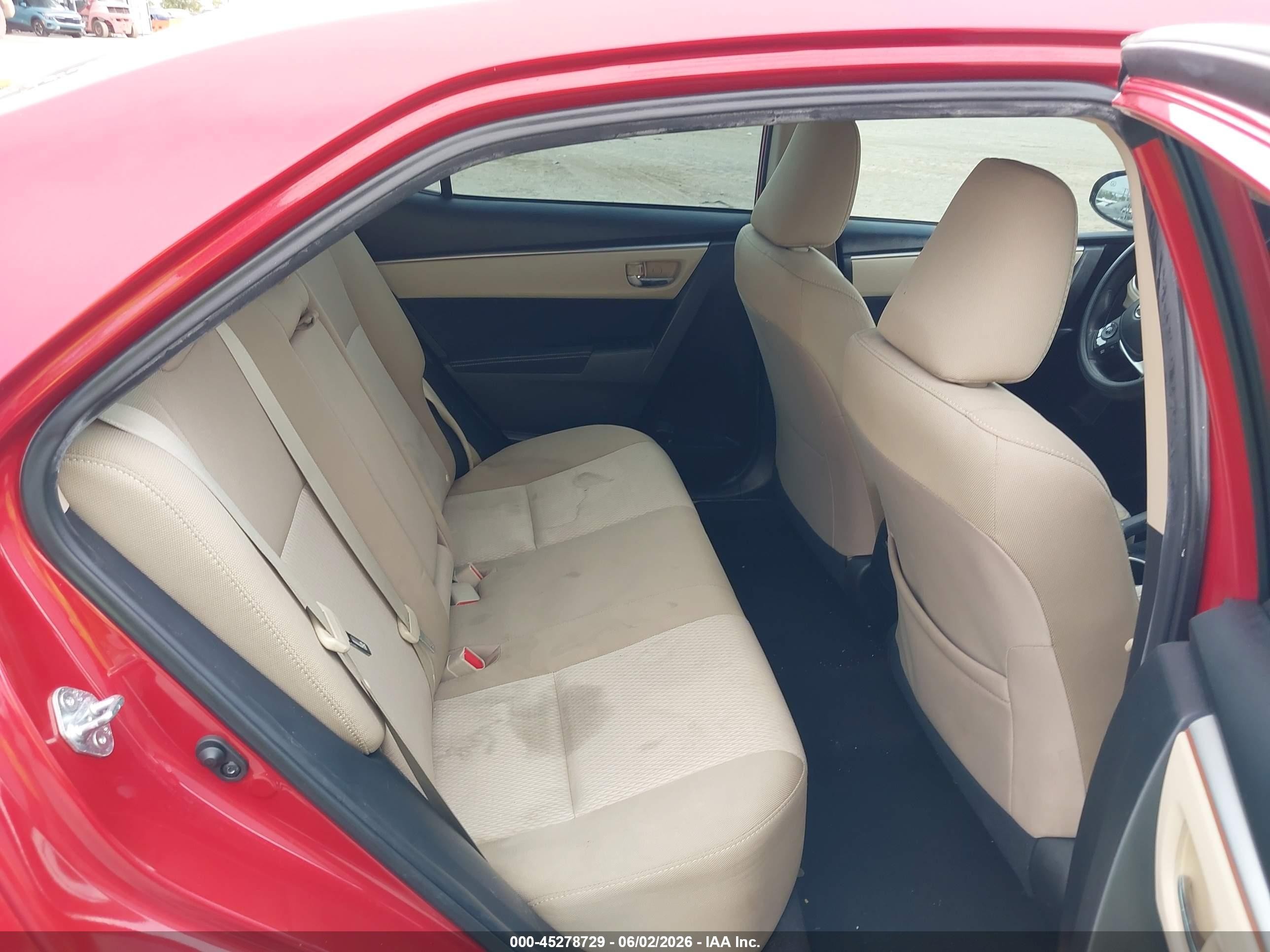 2015 Toyota Corolla Le Красный vin: 2T1BURHE4FC361389