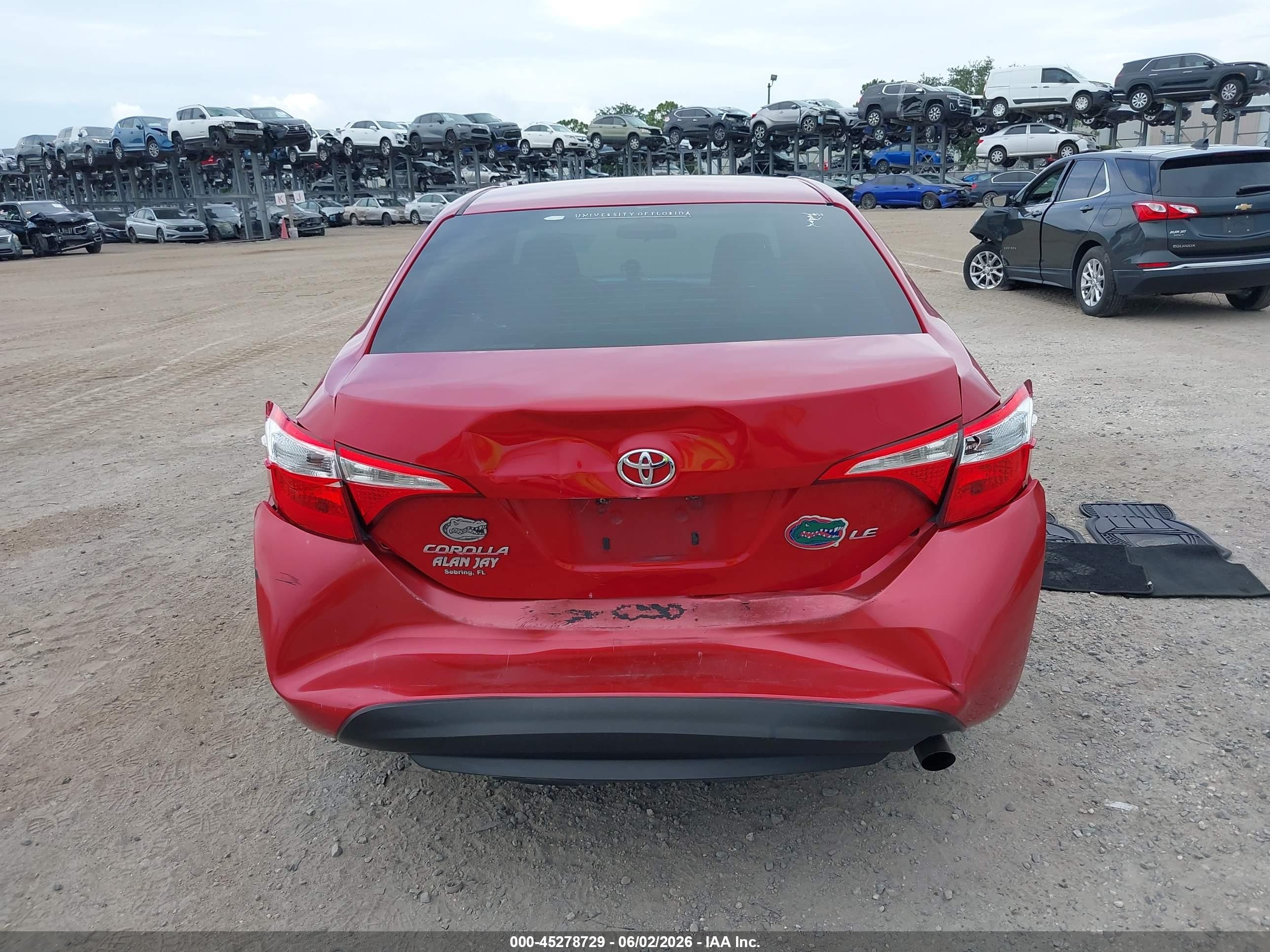 2015 Toyota Corolla Le Красный vin: 2T1BURHE4FC361389