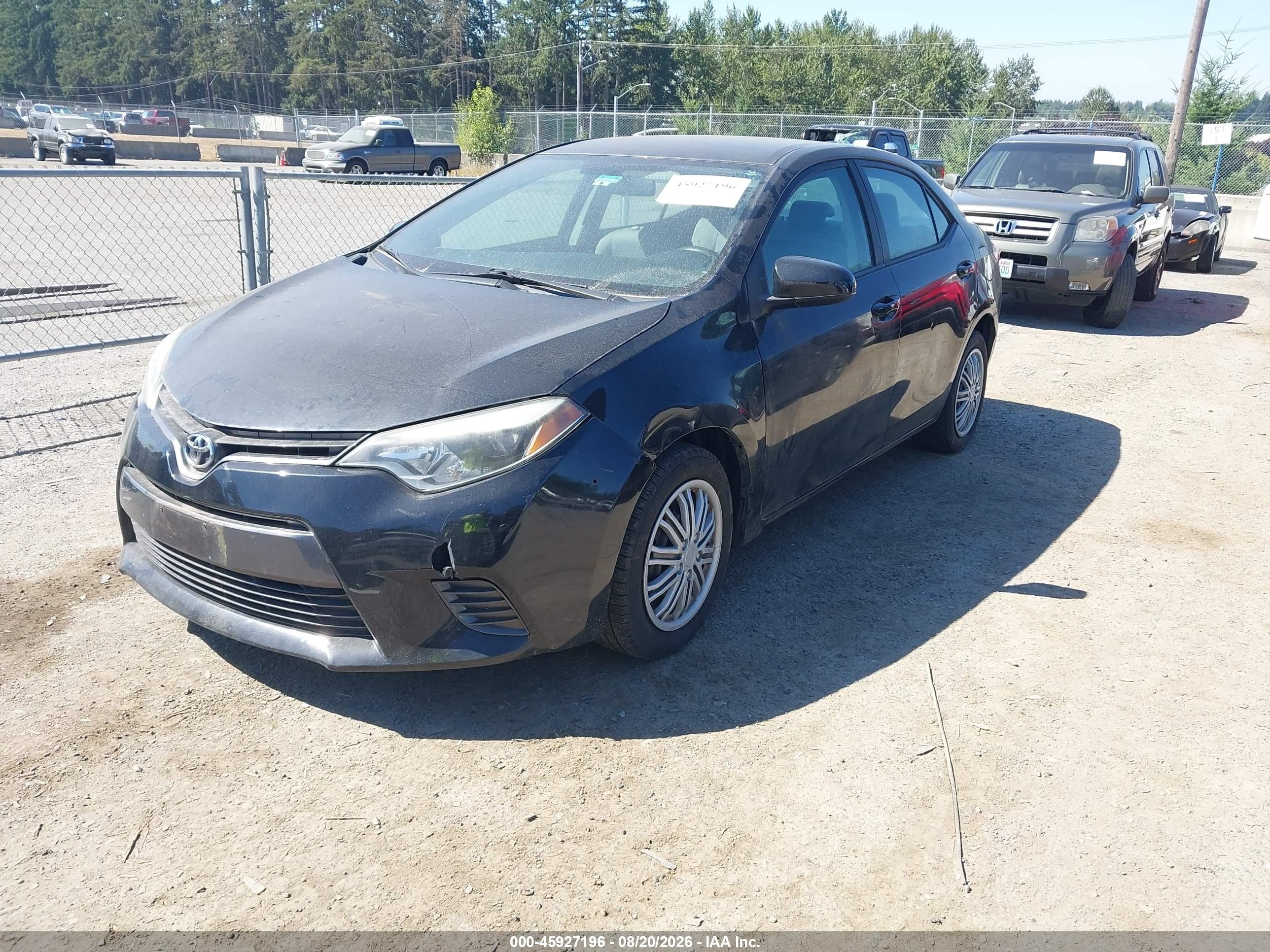 2015 Toyota Corolla Le Black vin: 2T1BURHE4FC364163