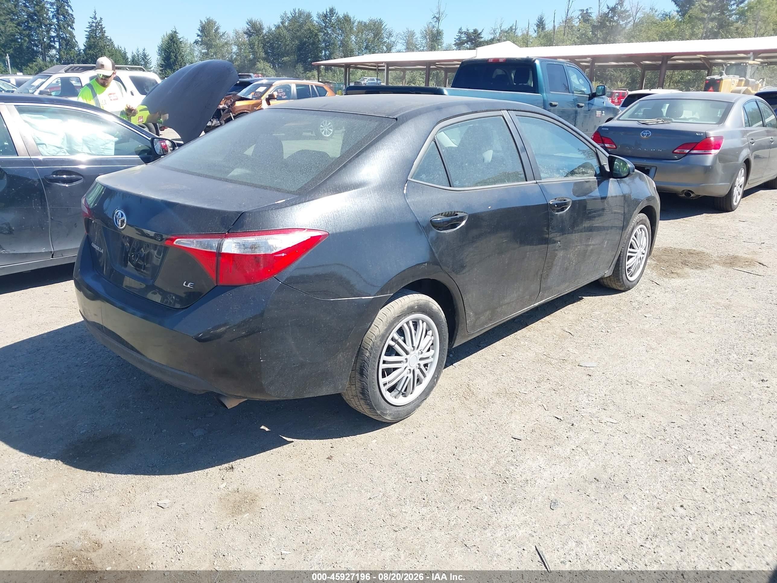 2015 Toyota Corolla Le Black vin: 2T1BURHE4FC364163