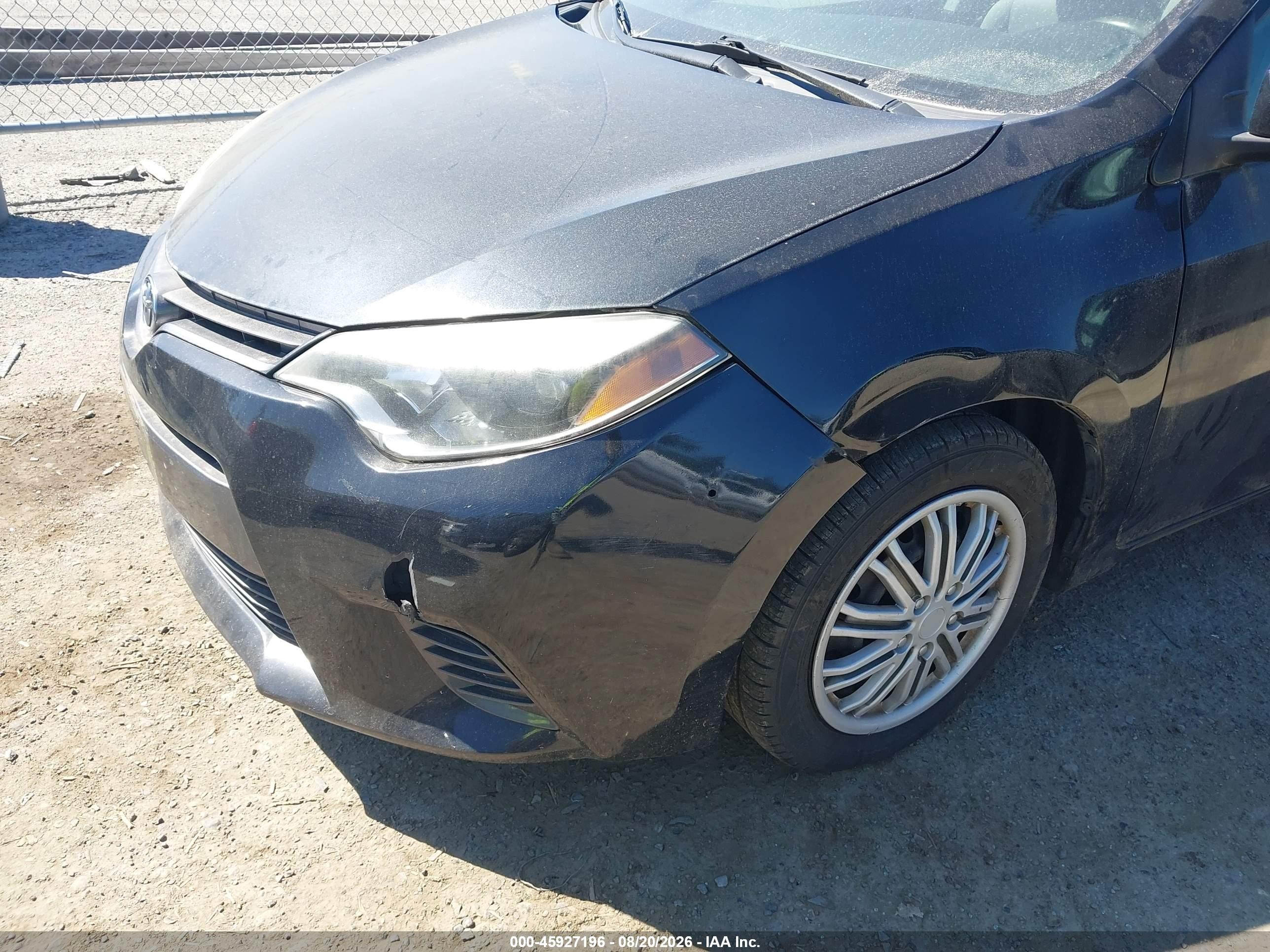 2015 Toyota Corolla Le Black vin: 2T1BURHE4FC364163