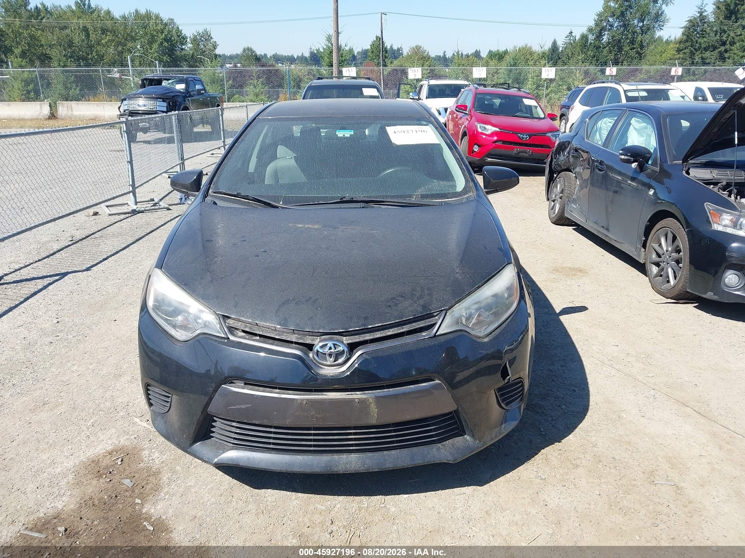 2015 Toyota Corolla Le Black vin: 2T1BURHE4FC364163