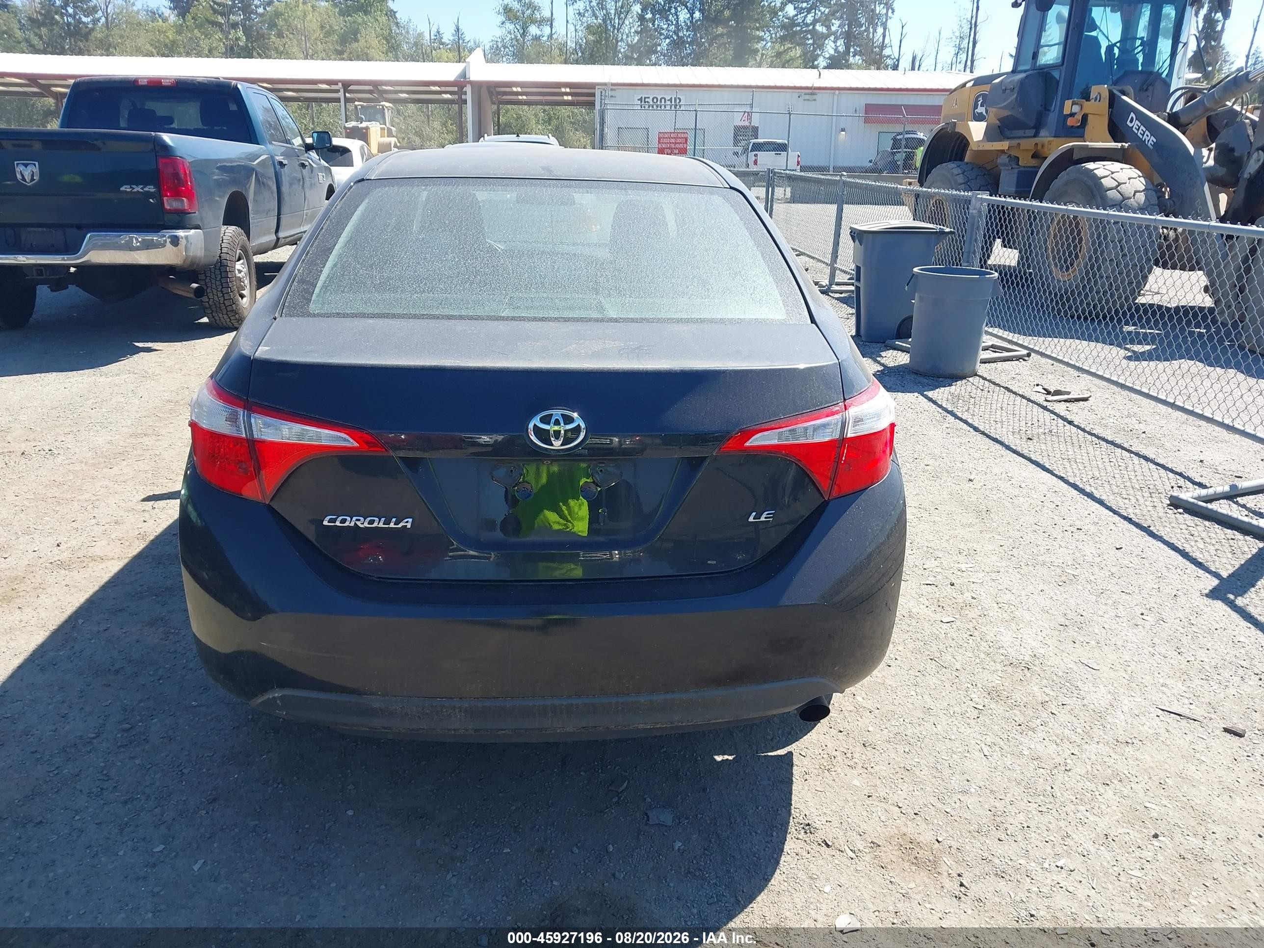 2015 Toyota Corolla Le Black vin: 2T1BURHE4FC364163