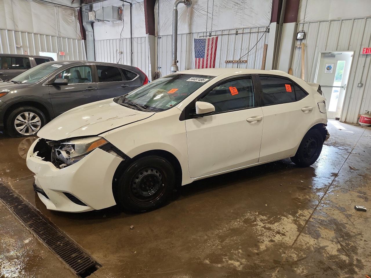 2015 Toyota Corolla L White vin: 2T1BURHE4FC370612