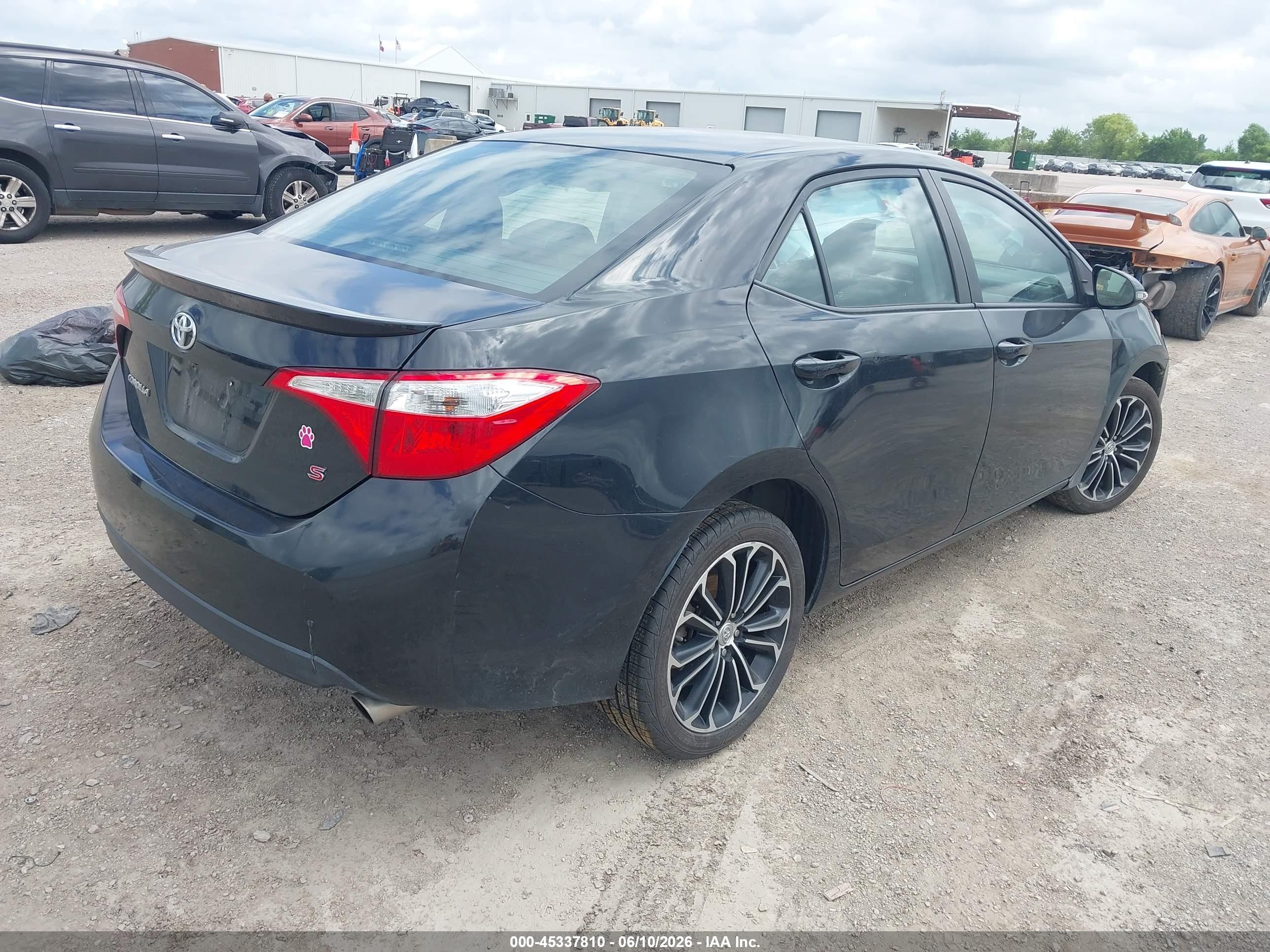 2015 Toyota Corolla S Plus Black vin: 2T1BURHE4FC373123