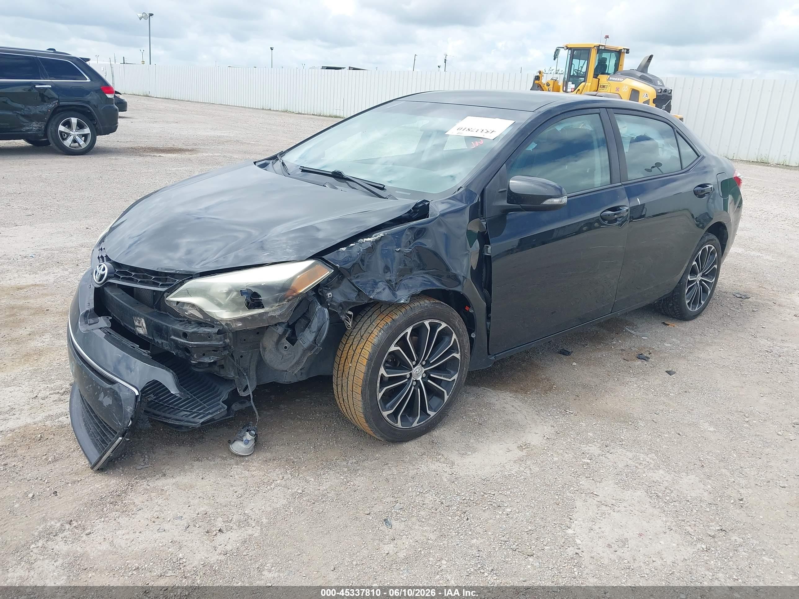 2015 Toyota Corolla S Plus Black vin: 2T1BURHE4FC373123