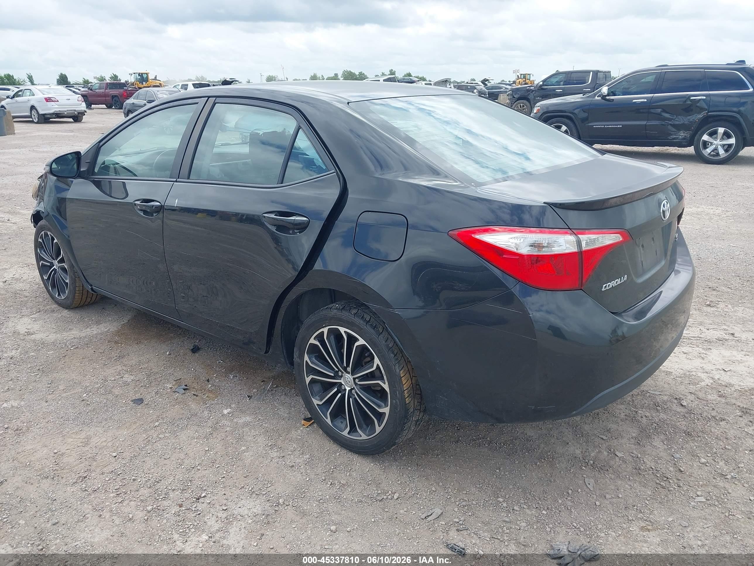 2015 Toyota Corolla S Plus Black vin: 2T1BURHE4FC373123