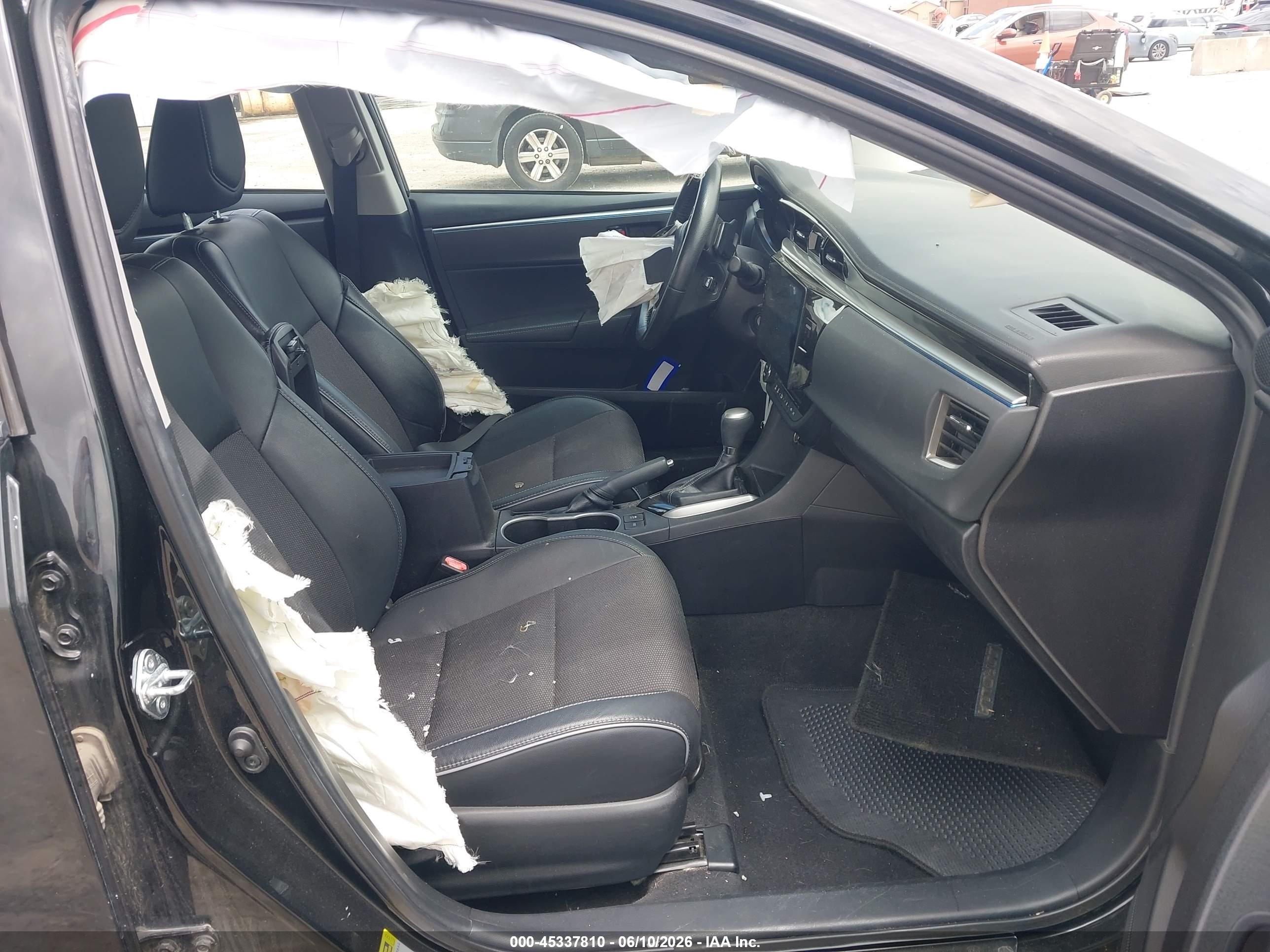 2015 Toyota Corolla S Plus Black vin: 2T1BURHE4FC373123