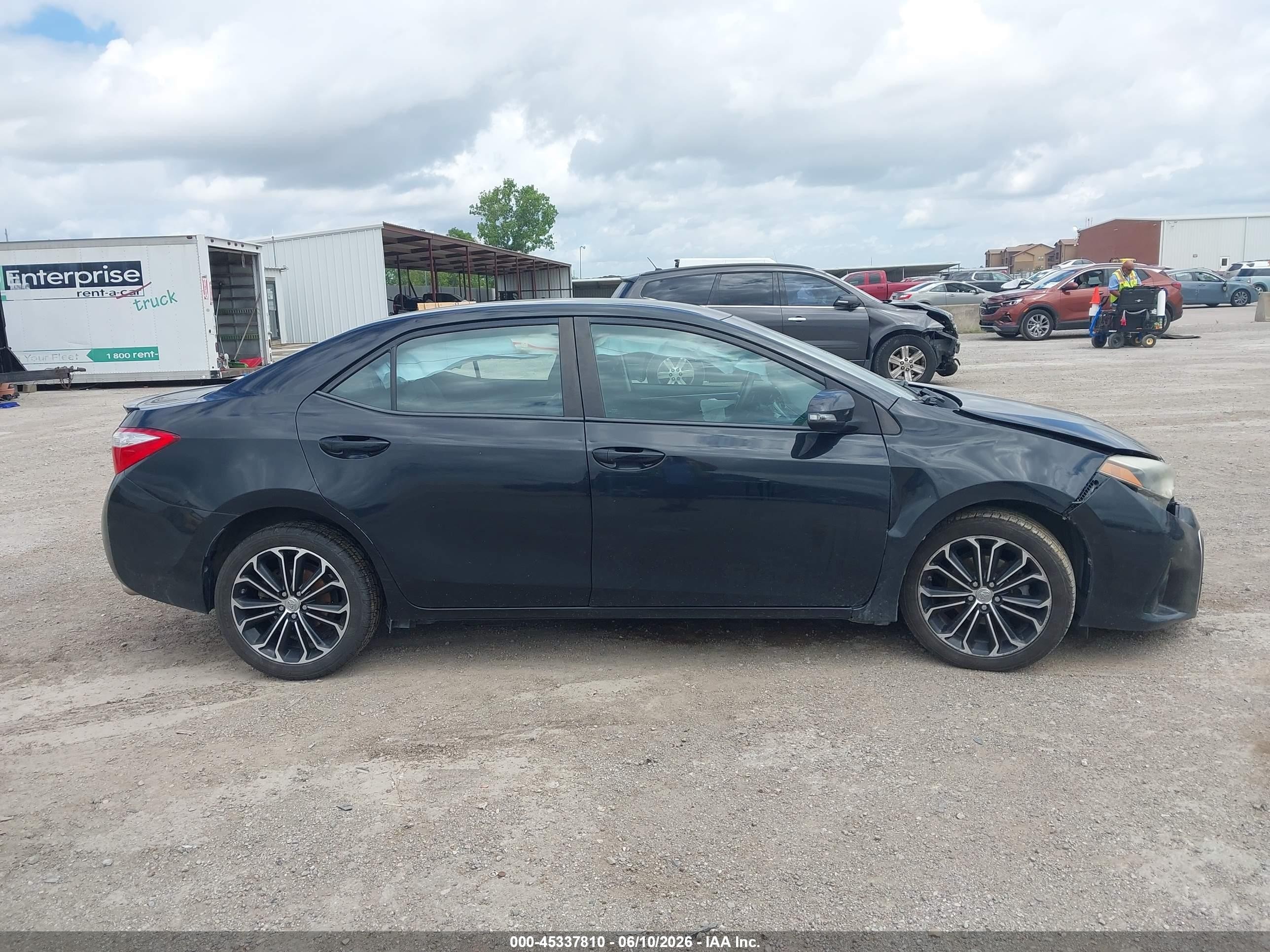 2015 Toyota Corolla S Plus Black vin: 2T1BURHE4FC373123