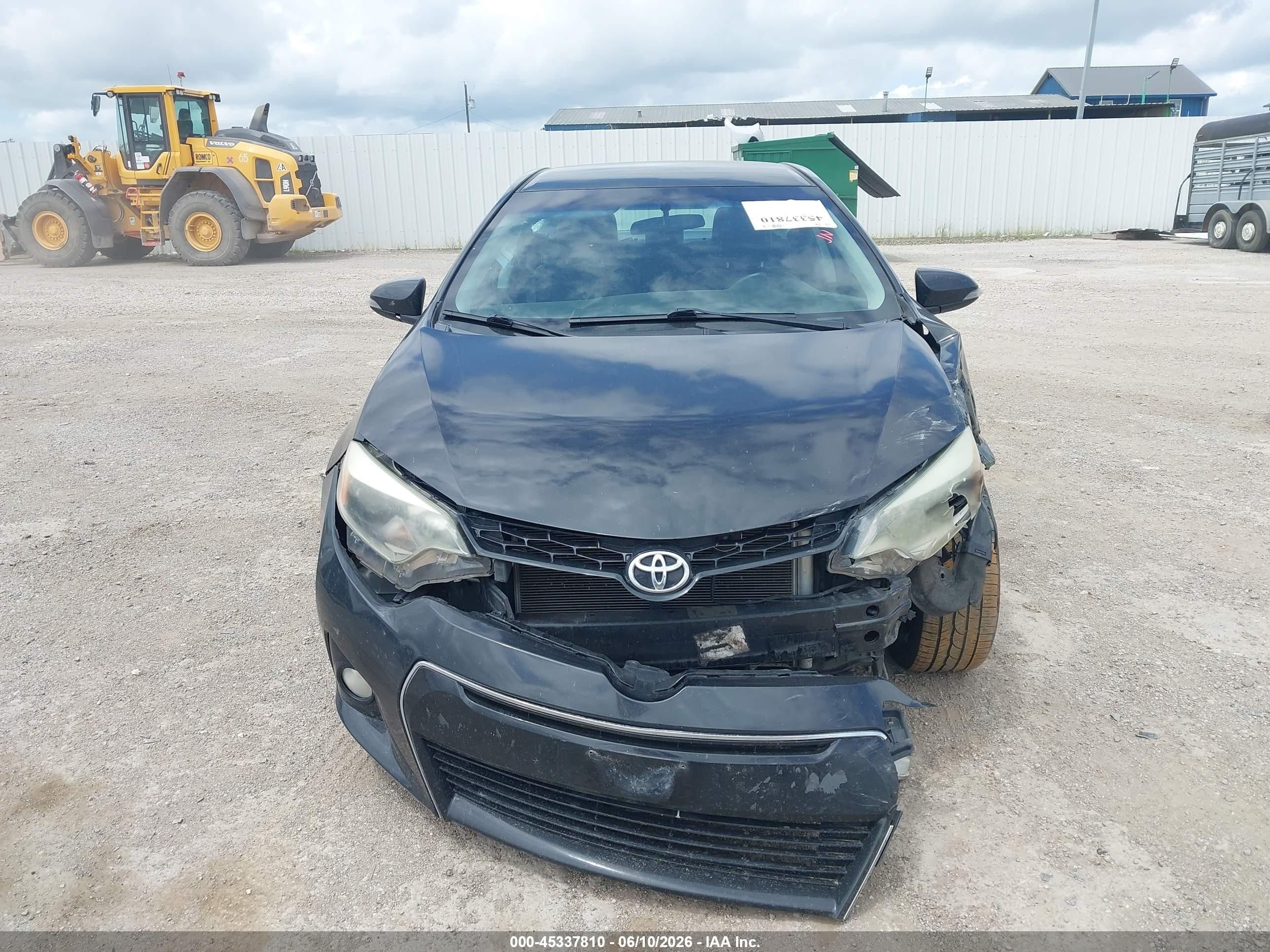 2015 Toyota Corolla S Plus Black vin: 2T1BURHE4FC373123