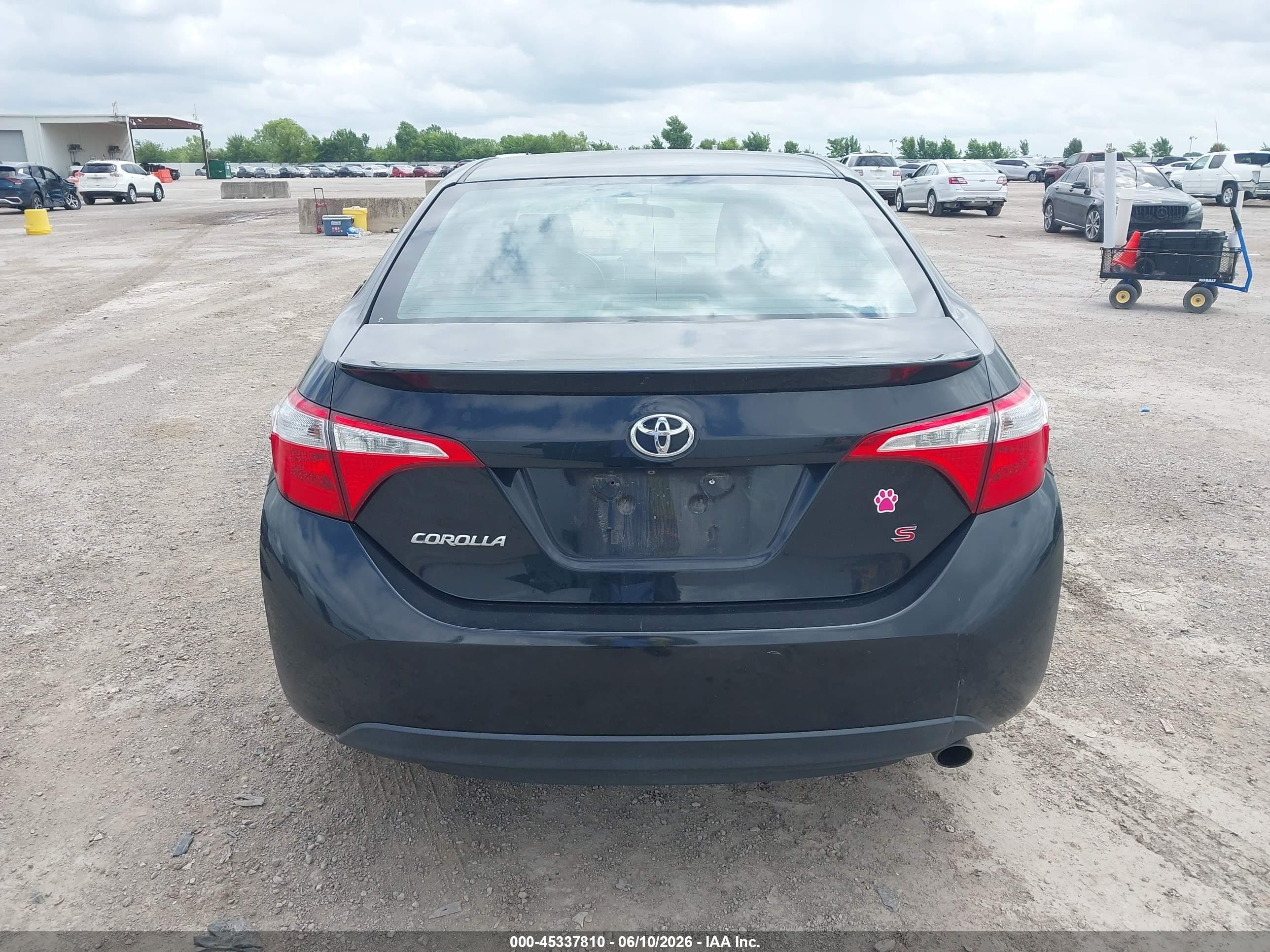 2015 Toyota Corolla S Plus Black vin: 2T1BURHE4FC373123