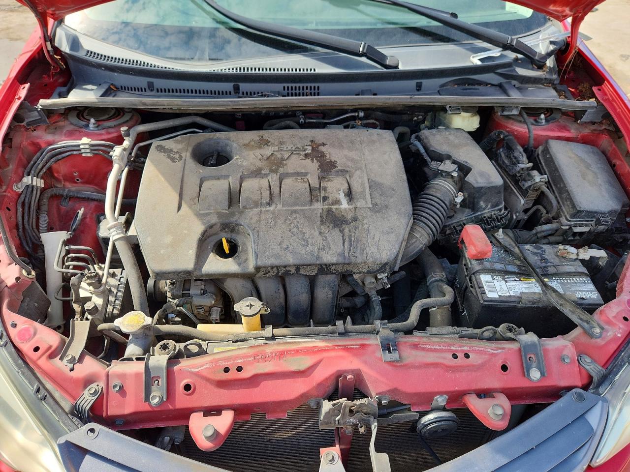 2015 Toyota Corolla Le Premium Red vin: 2T1BURHE4FC378256