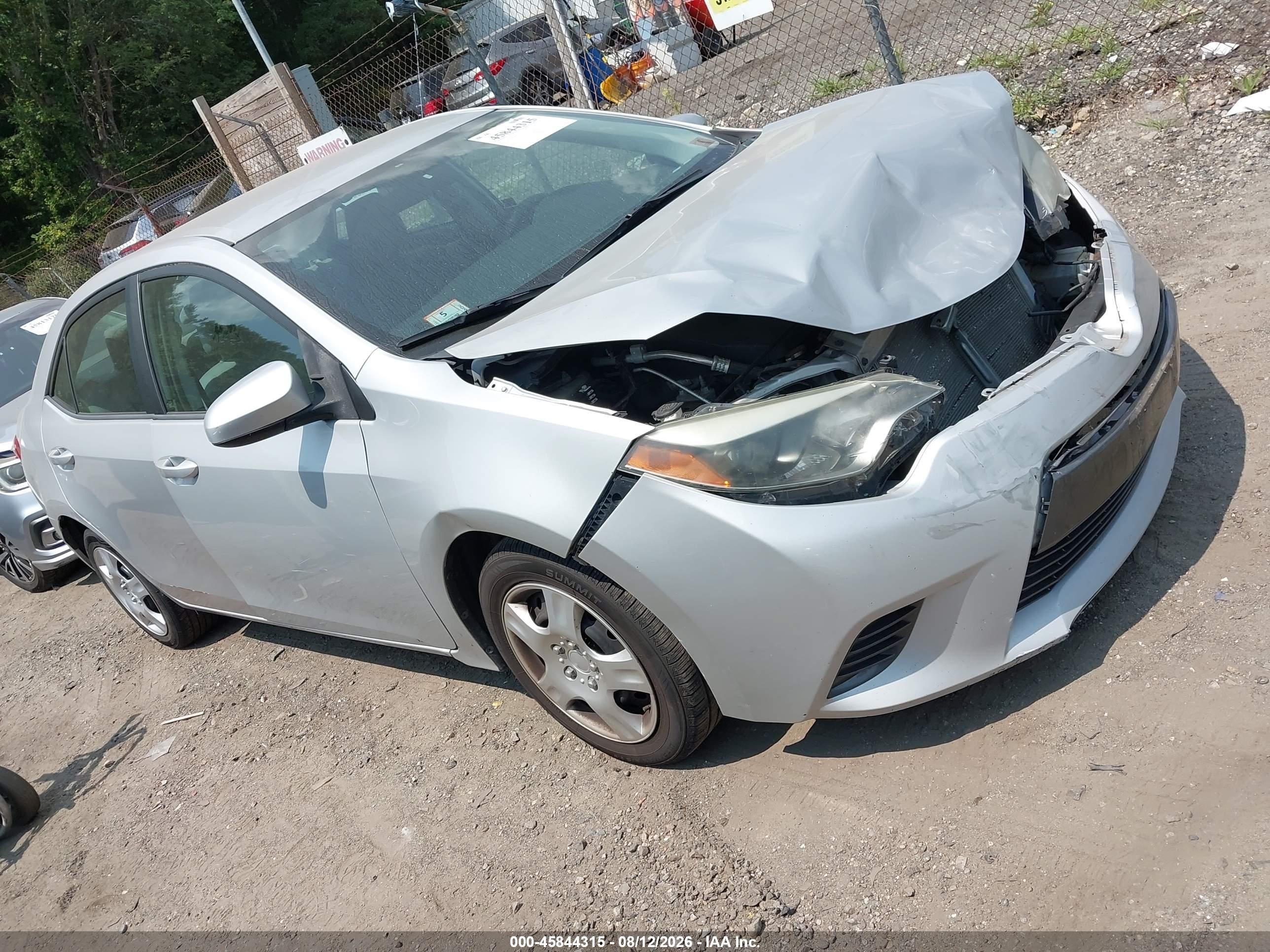 2015 Toyota Corolla Le Серый vin: 2T1BURHE4FC380900