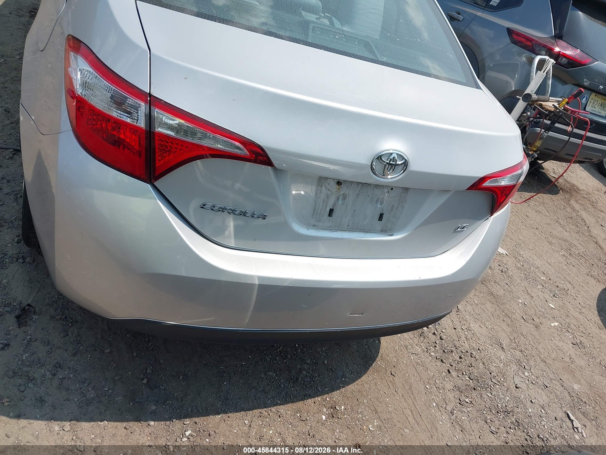 2015 Toyota Corolla Le Gray vin: 2T1BURHE4FC380900