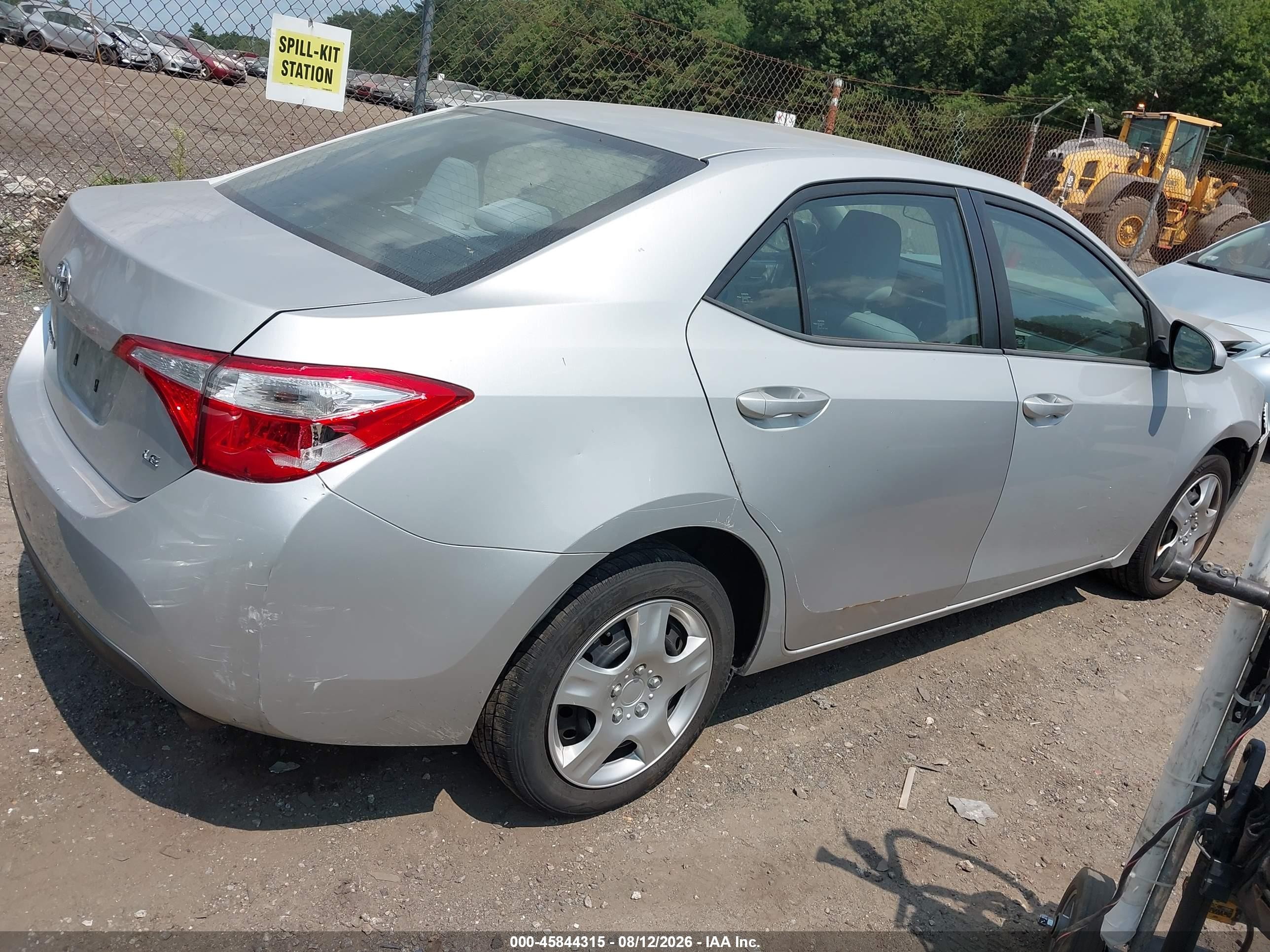2015 Toyota Corolla Le Gray vin: 2T1BURHE4FC380900