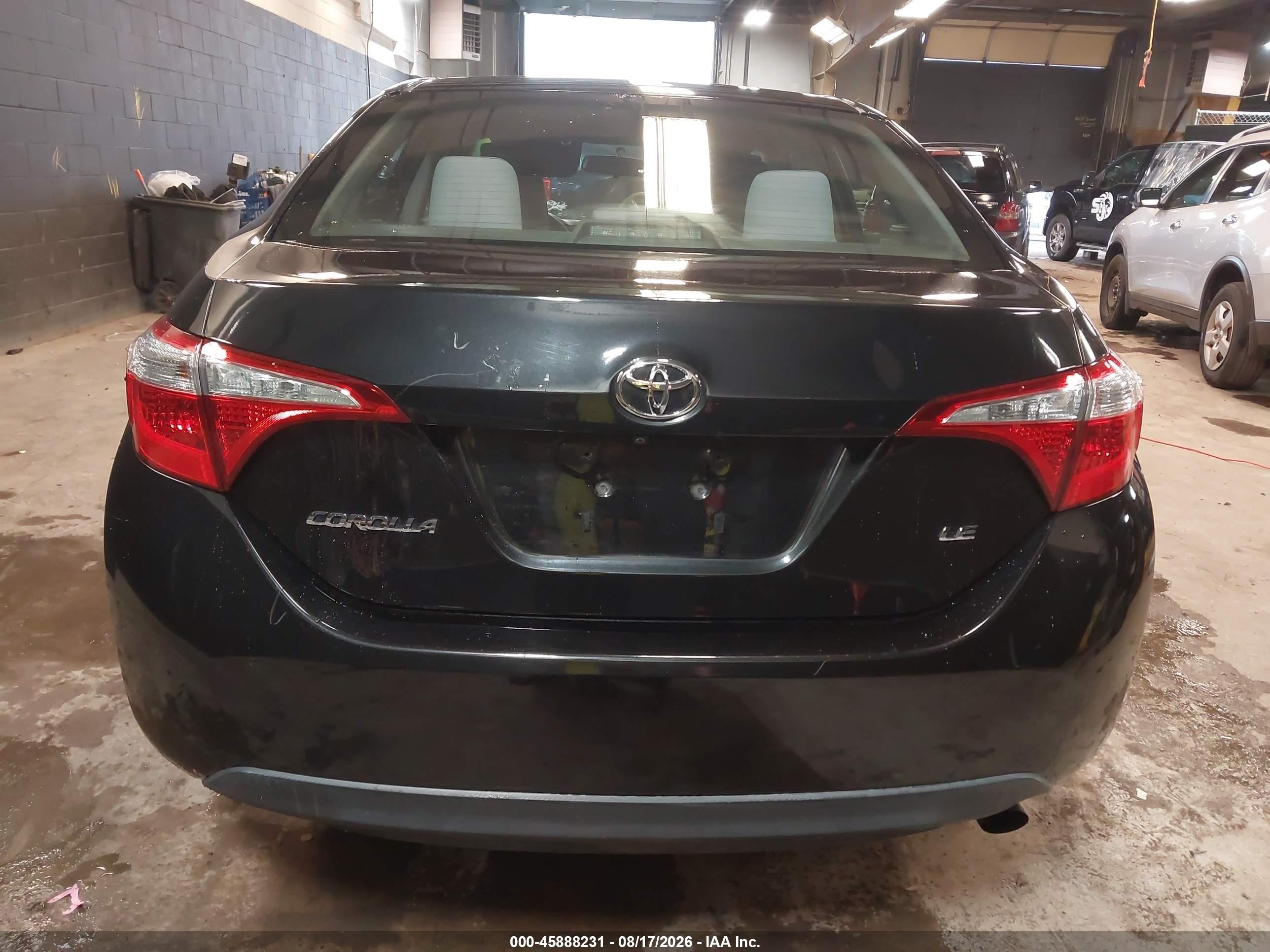 2015 Toyota Corolla Le Black vin: 2T1BURHE4FC403835