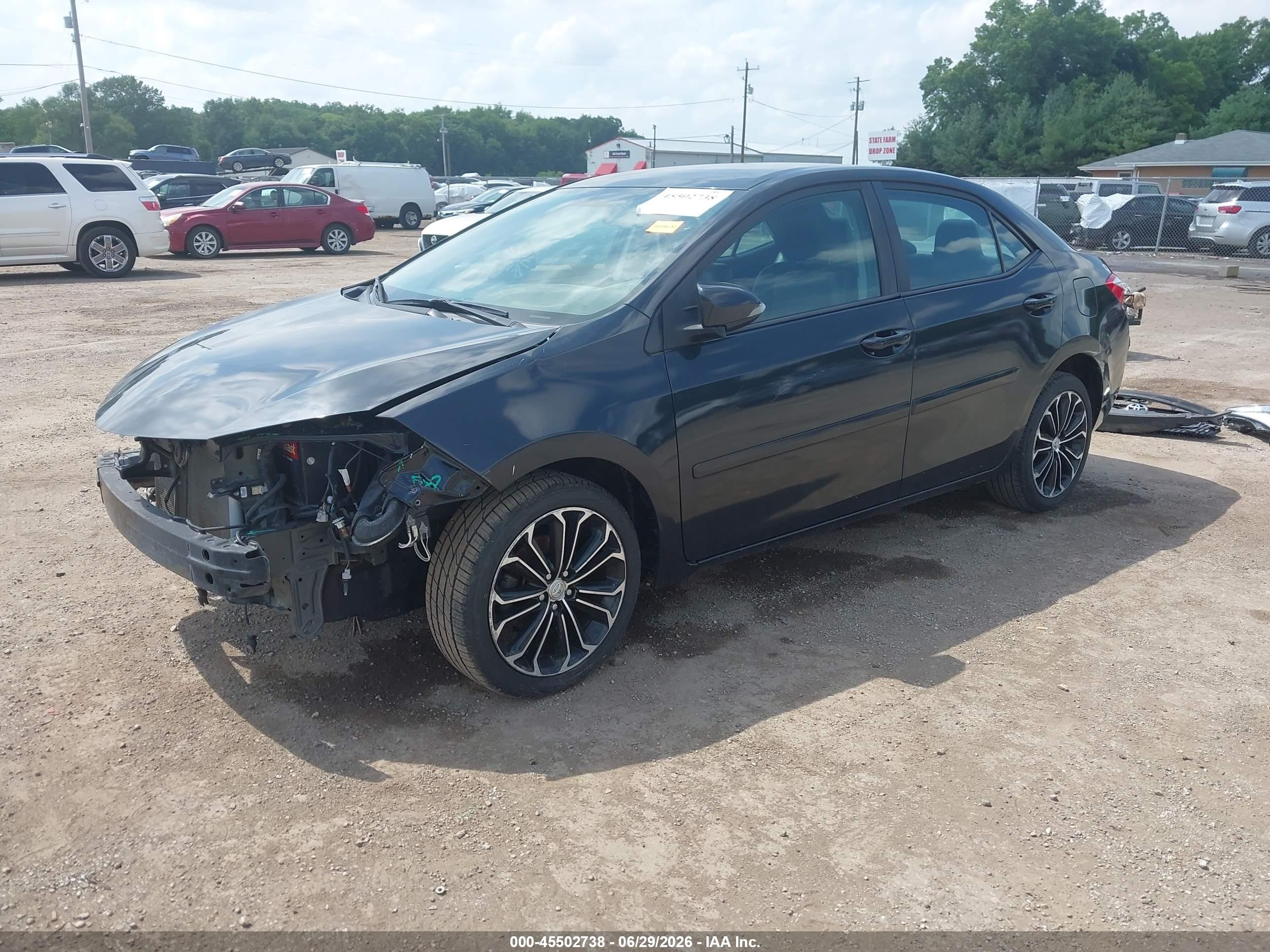 2015 Toyota Corolla S Plus Black vin: 2T1BURHE4FC438391