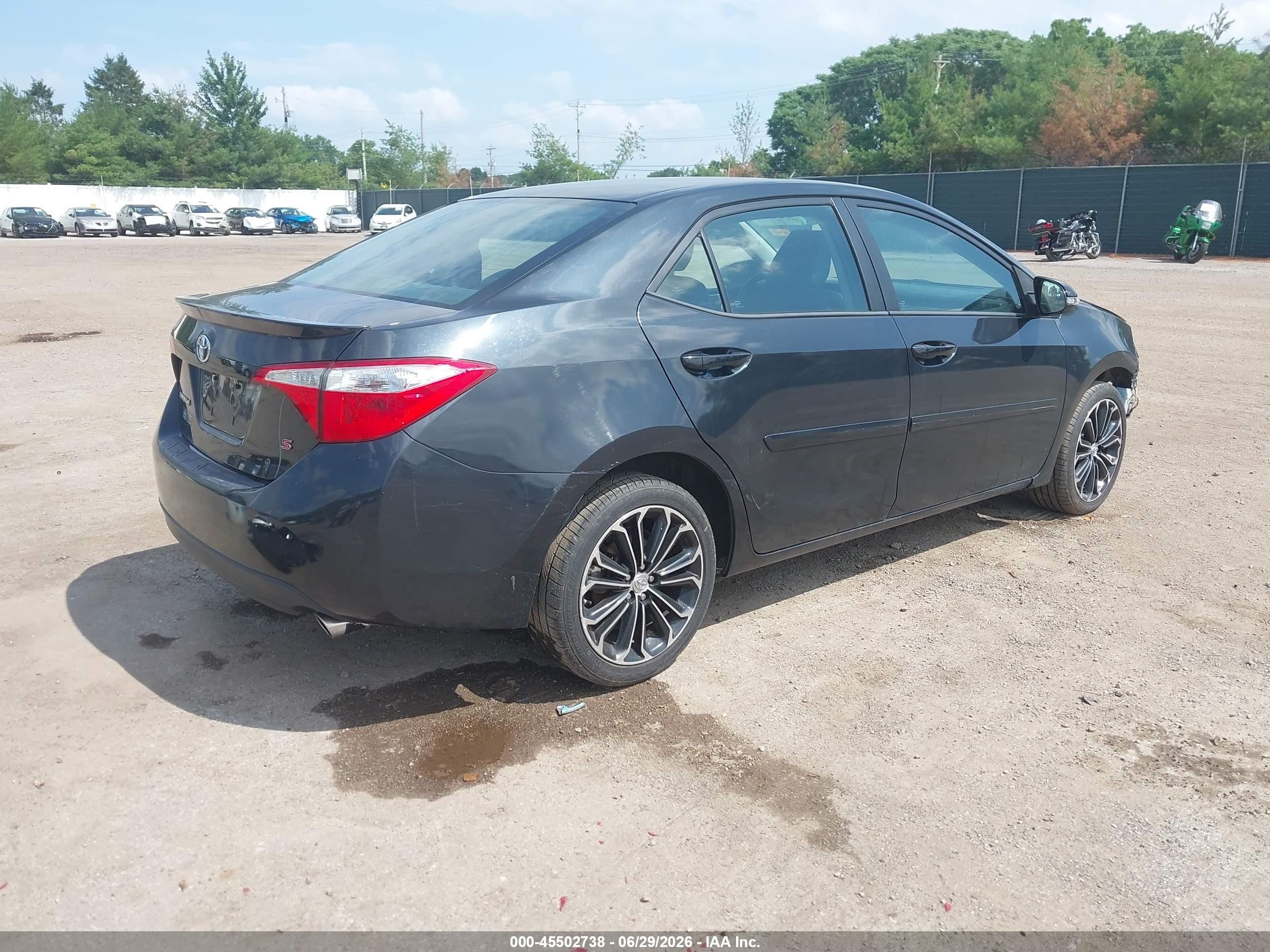 2015 Toyota Corolla S Plus Black vin: 2T1BURHE4FC438391