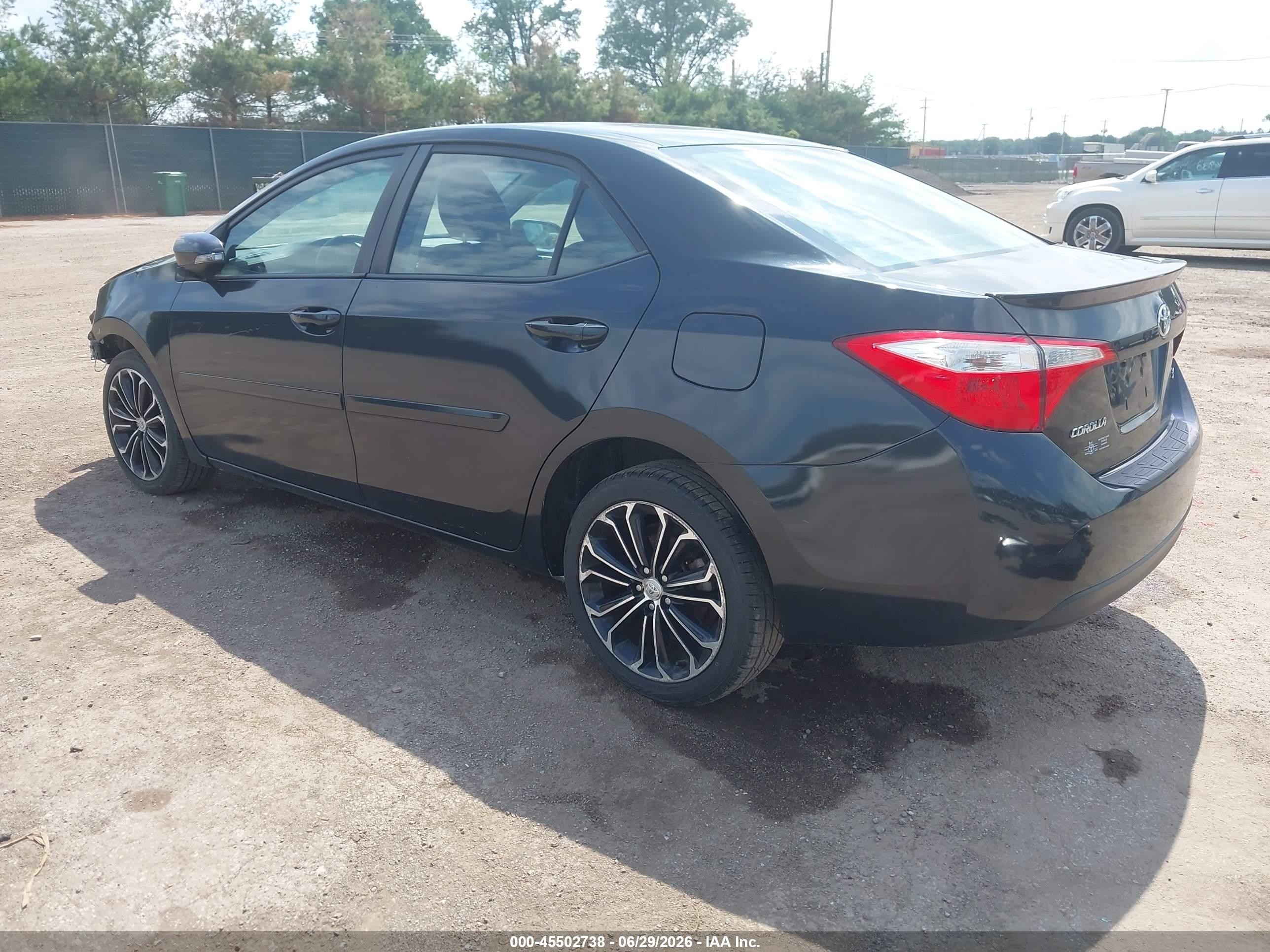 2015 Toyota Corolla S Plus Black vin: 2T1BURHE4FC438391