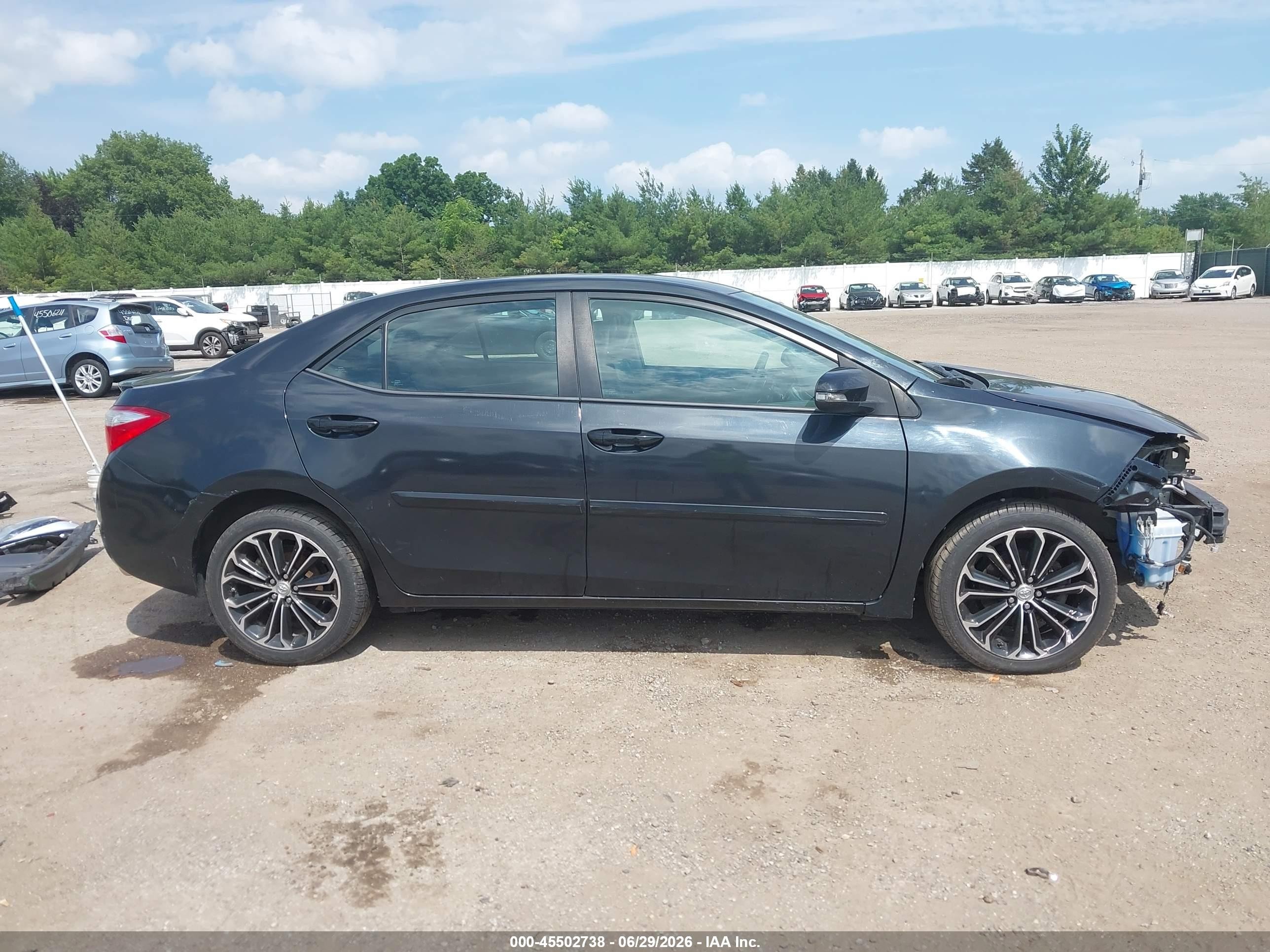 2015 Toyota Corolla S Plus Black vin: 2T1BURHE4FC438391