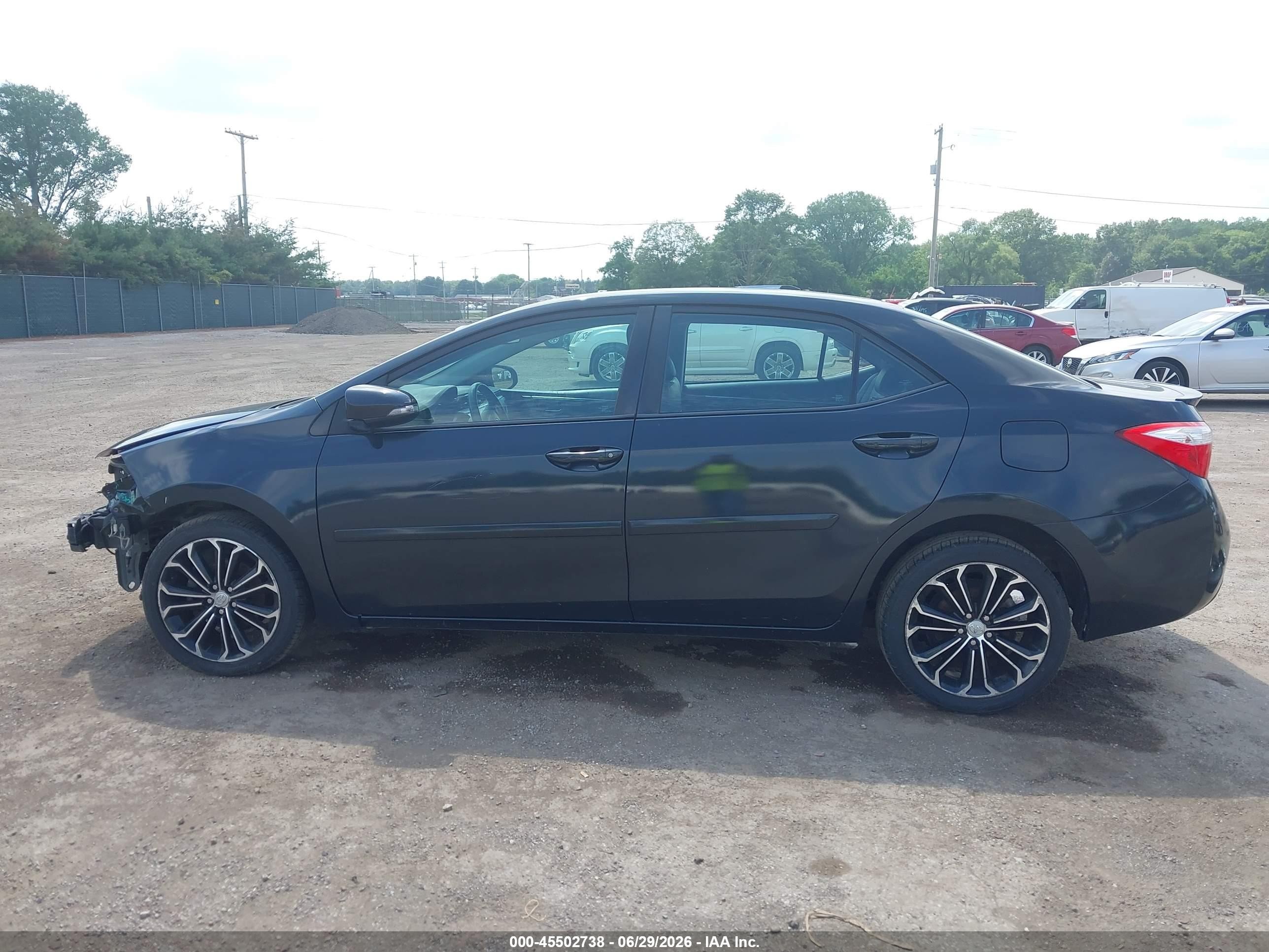 2015 Toyota Corolla S Plus Black vin: 2T1BURHE4FC438391
